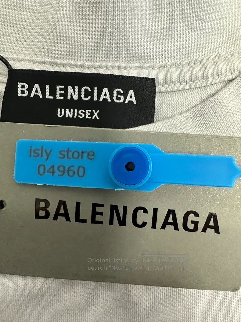 Balenciaga Balenciaga Letter Faded Printed Grey Size US S / EU 44-46 / 1 - 4 Thumbnail