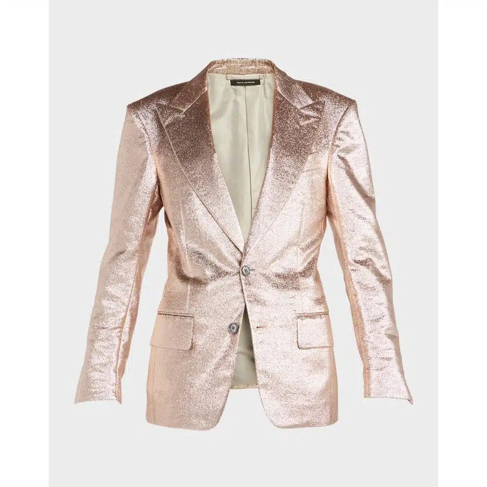 Tom Ford o1loc1c0825 GI2945 Iridescent Sable Tailored Jacket in Pink Size XS / US 0-2 / IT 36-38 - 1 Thumbnail
