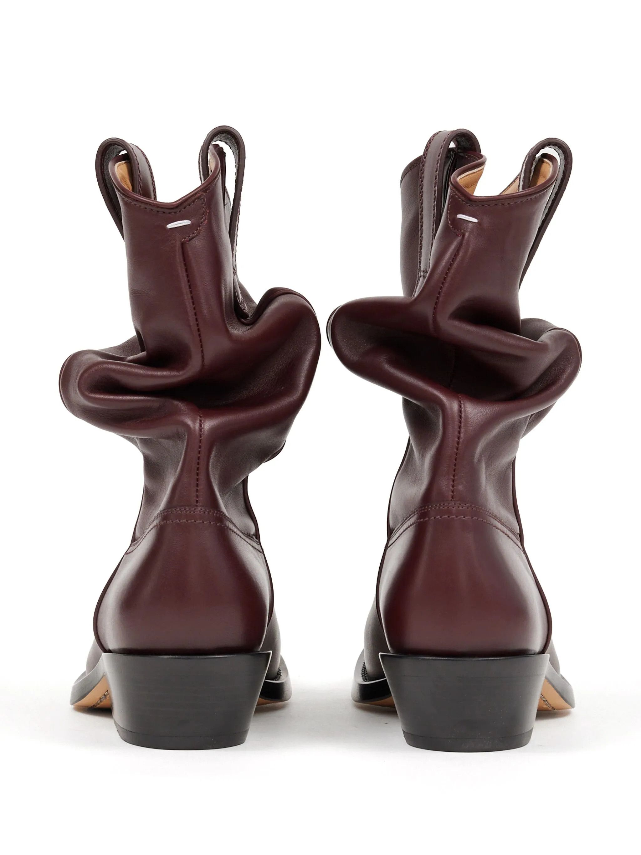 Maison Margiela o1w1db11225 Tabby Western Leather Boots in Brown Size US 6 / IT 36 - 3 Thumbnail