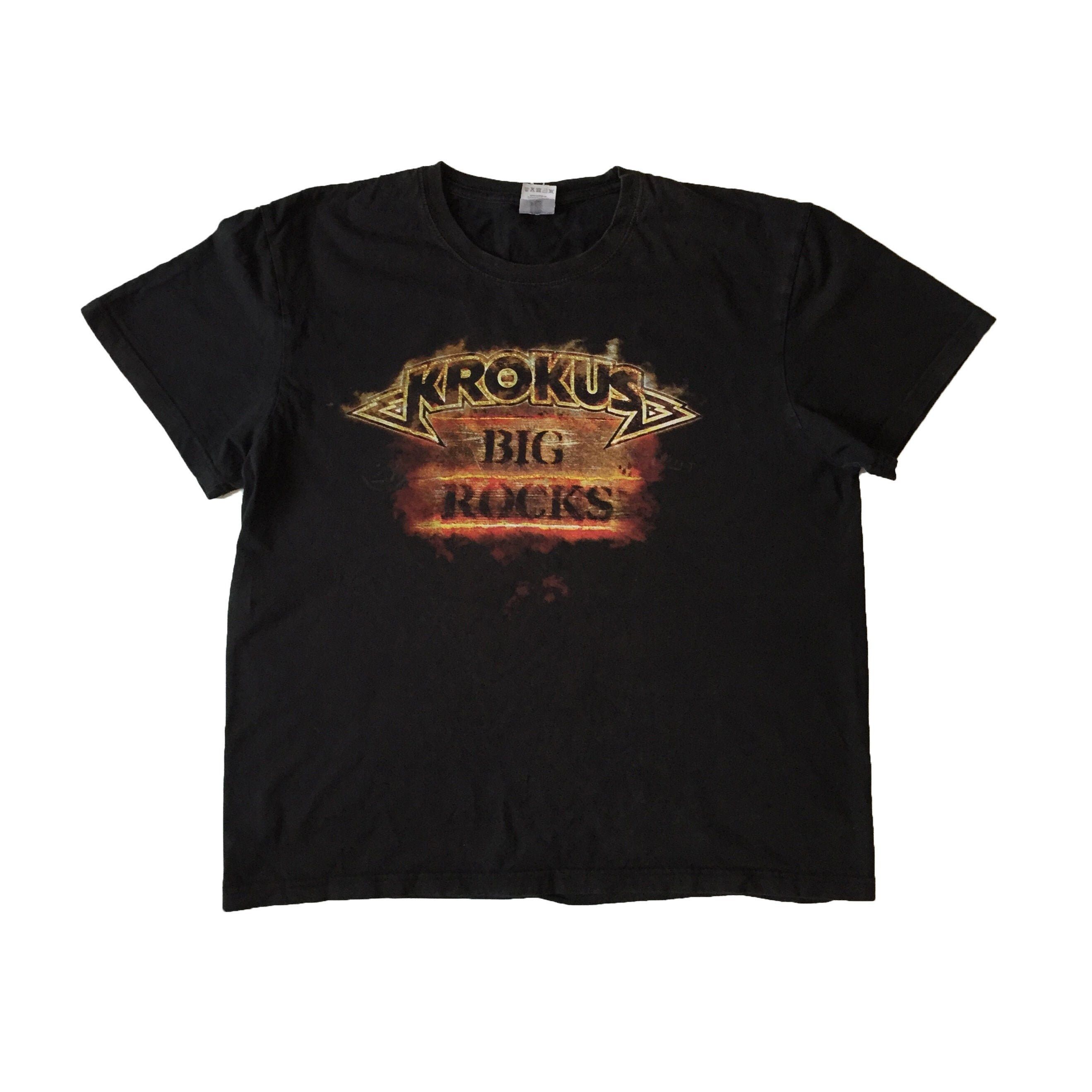 Band Tees Vintage Krokus Big Rocks T-shirt Heavy Metal Black Tee XL Size US XL / EU 56 / 4 - 1 Thumbnail