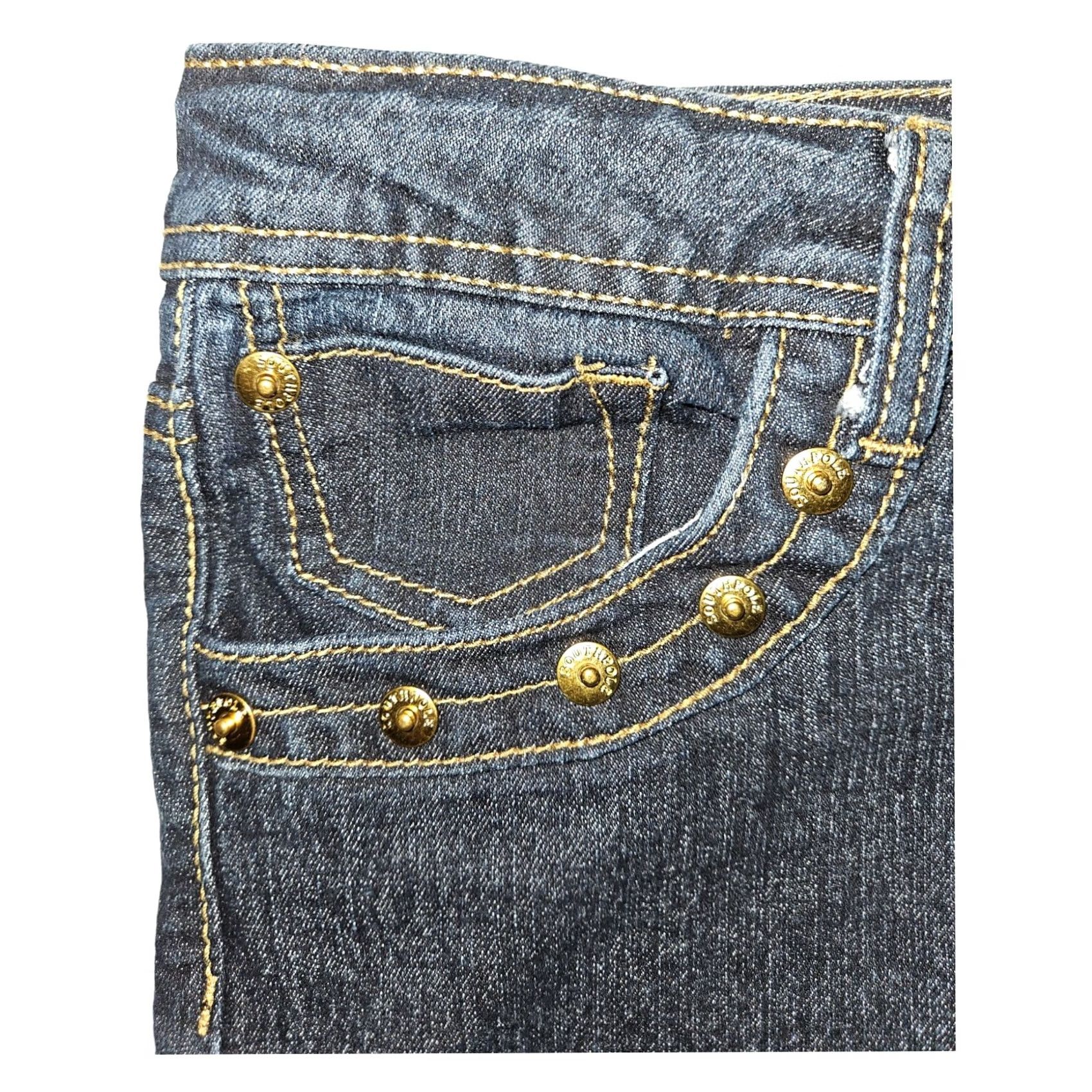 Southpole VINTAGE: Southpole Jeans Shorts Women's 15 Blue Denim Hipster Hip Hop Rivets Zippers Size 36" / US 14 / IT 50 - 7 Thumbnail