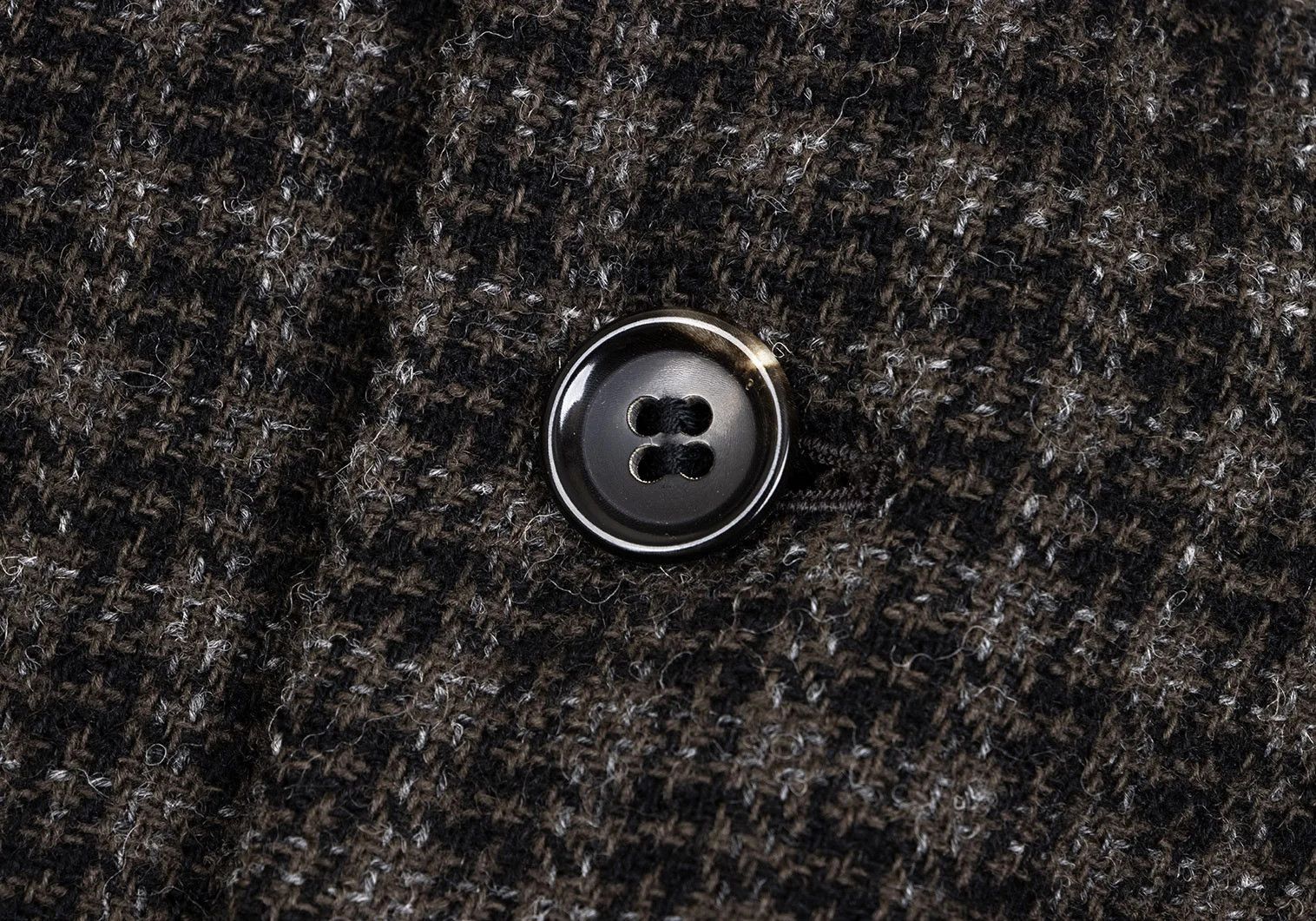 Comme des Garcons Homme Plus Wool Check T Gathered Jacket Black Brown Size S Size US S / EU 44-46 / 1 - 8 Thumbnail