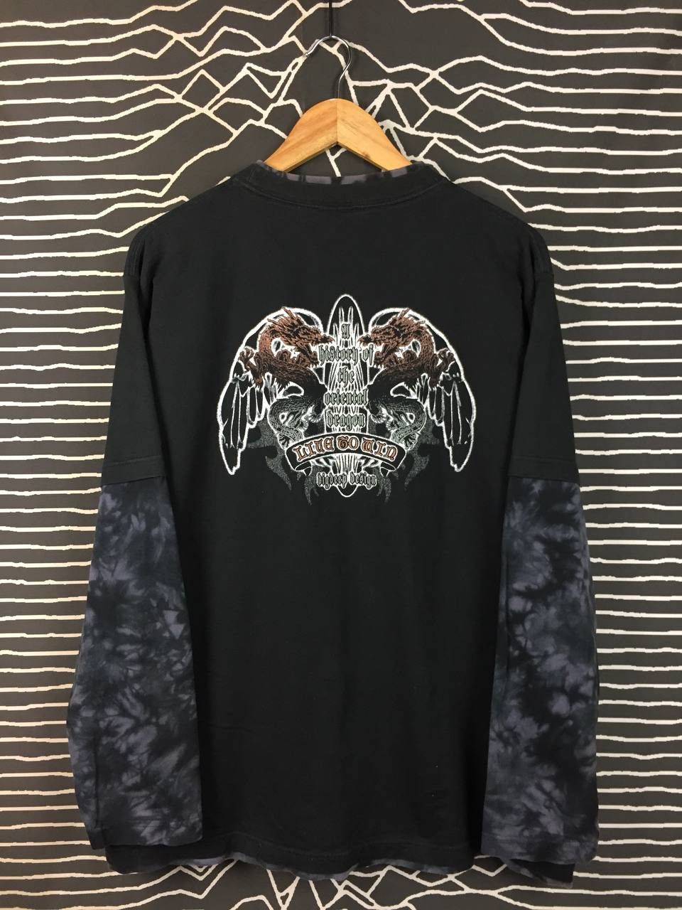 Japanese Brand La Horner Japanese Streetwear Oriental Dragon Cyber Y2K Tee Size US XL / EU 56 / 4 - 1 Thumbnail