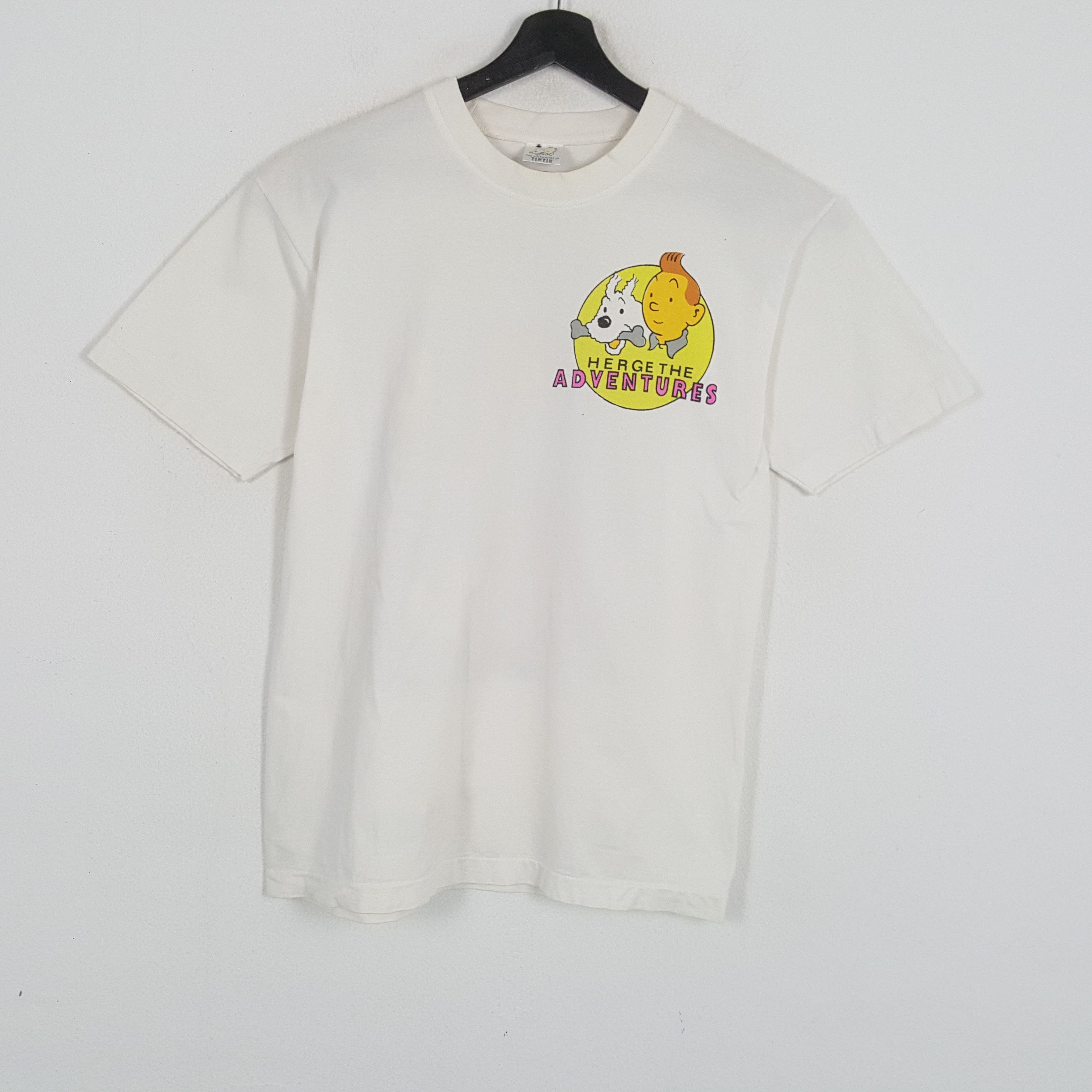Vintage HERGES ADVENTURE OF TINTIN Cartoon Streetwear Tshirt Size US M / EU 48-50 / 2 - 3 Thumbnail