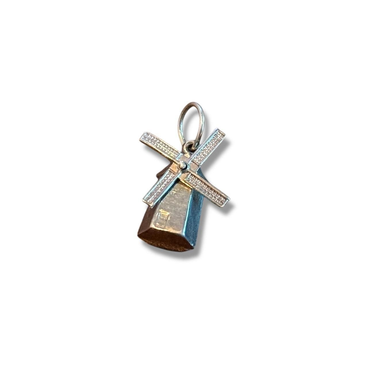 Designer Vintage Sterling Silver Windmill Pendant/Charm Size ONE SIZE - 1 Thumbnail