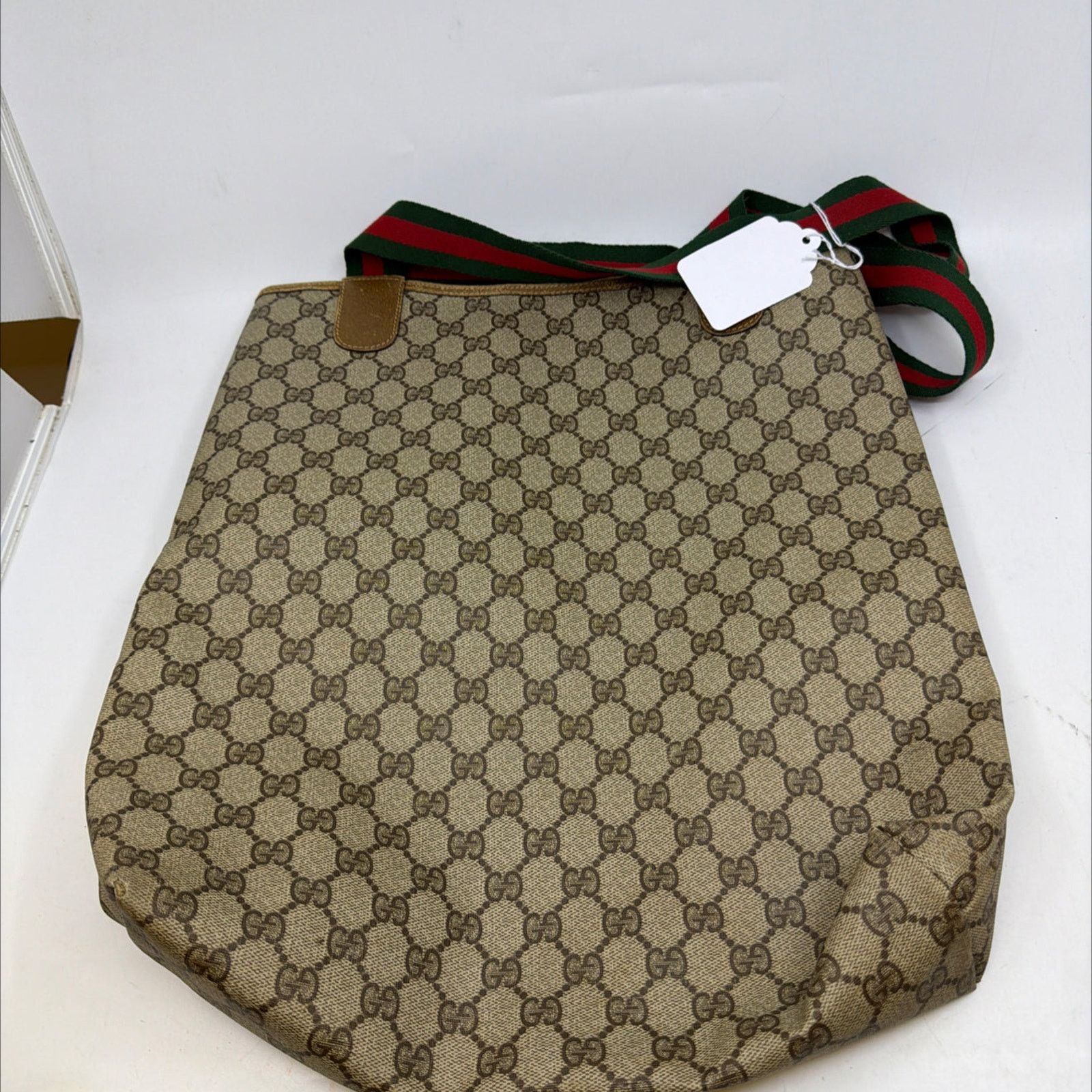 Gucci Gucci Vintage Tote Bag Beige GG Supreme Canvas Size ONE SIZE - 2 Thumbnail