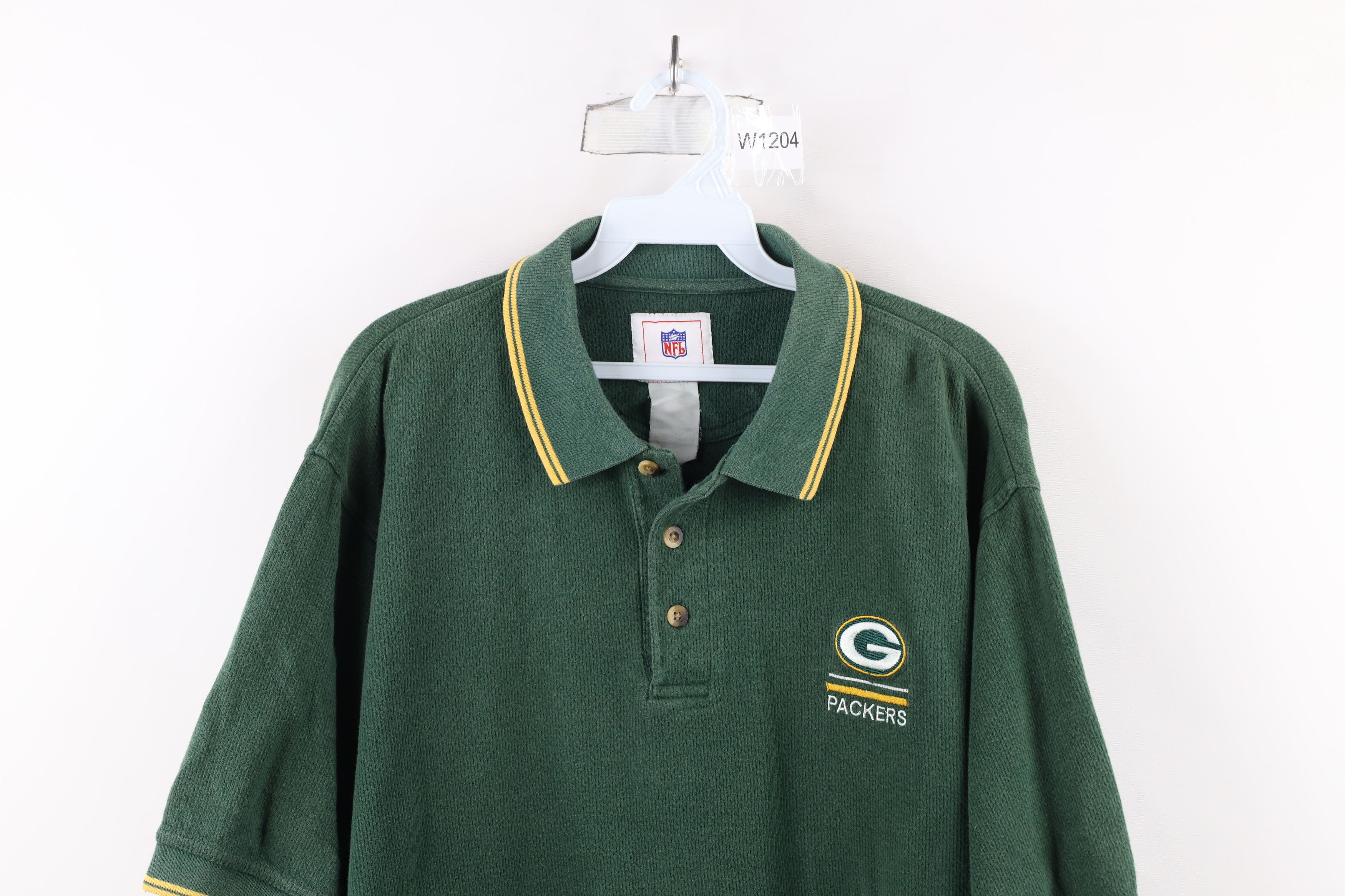 Vintage Vintage 90s Out Heavyweight Green Bay Packers Football Polo Size US XL / EU 56 / 4 - 2 Thumbnail