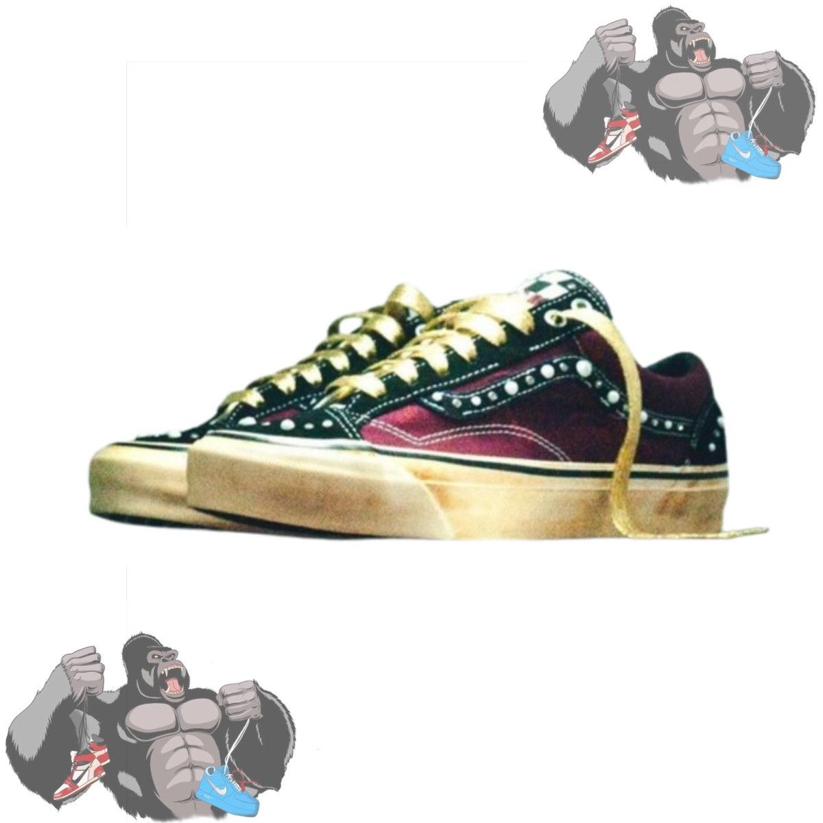 Satoshi Nakamoto × Vans Satoshi Nakamoto OTW Old Skool Vans Pearlized Burgundy FNF Size US 6.5 / EU 39-40 - 1 Thumbnail