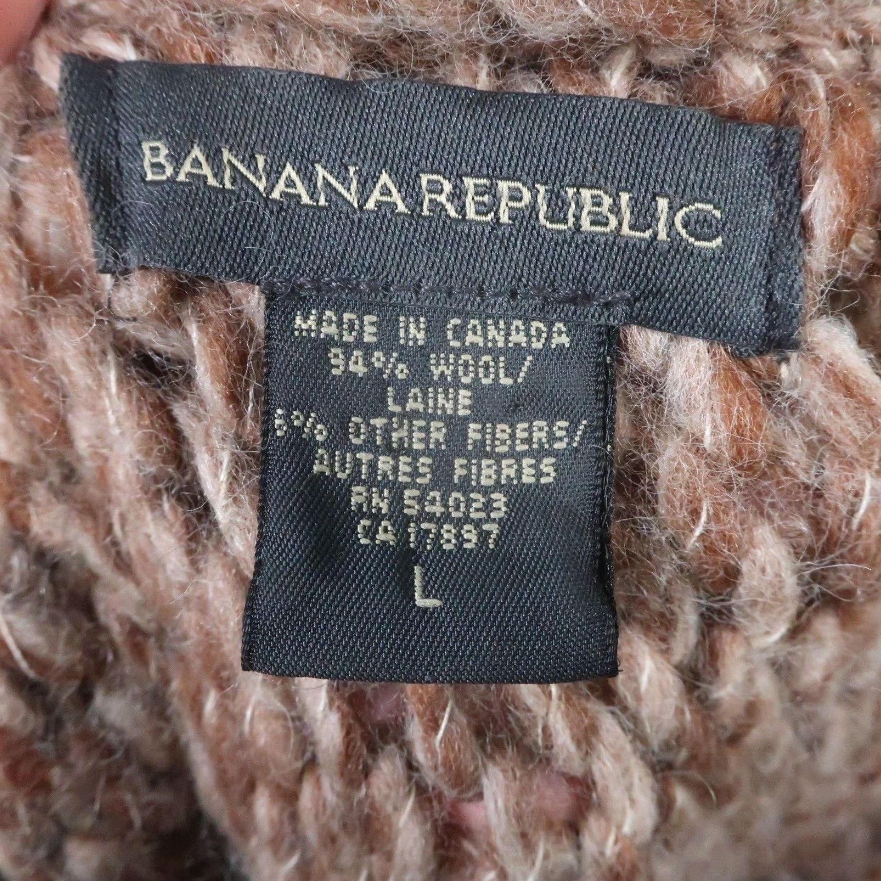 Banana Republic Banana Republic Sweater Womens L Brown Wool Cable Knit Turtleneck Pullover Long Sleeve Casual Fall Winter Vintage No Size L / US 10 / IT 46 - 5 Thumbnail