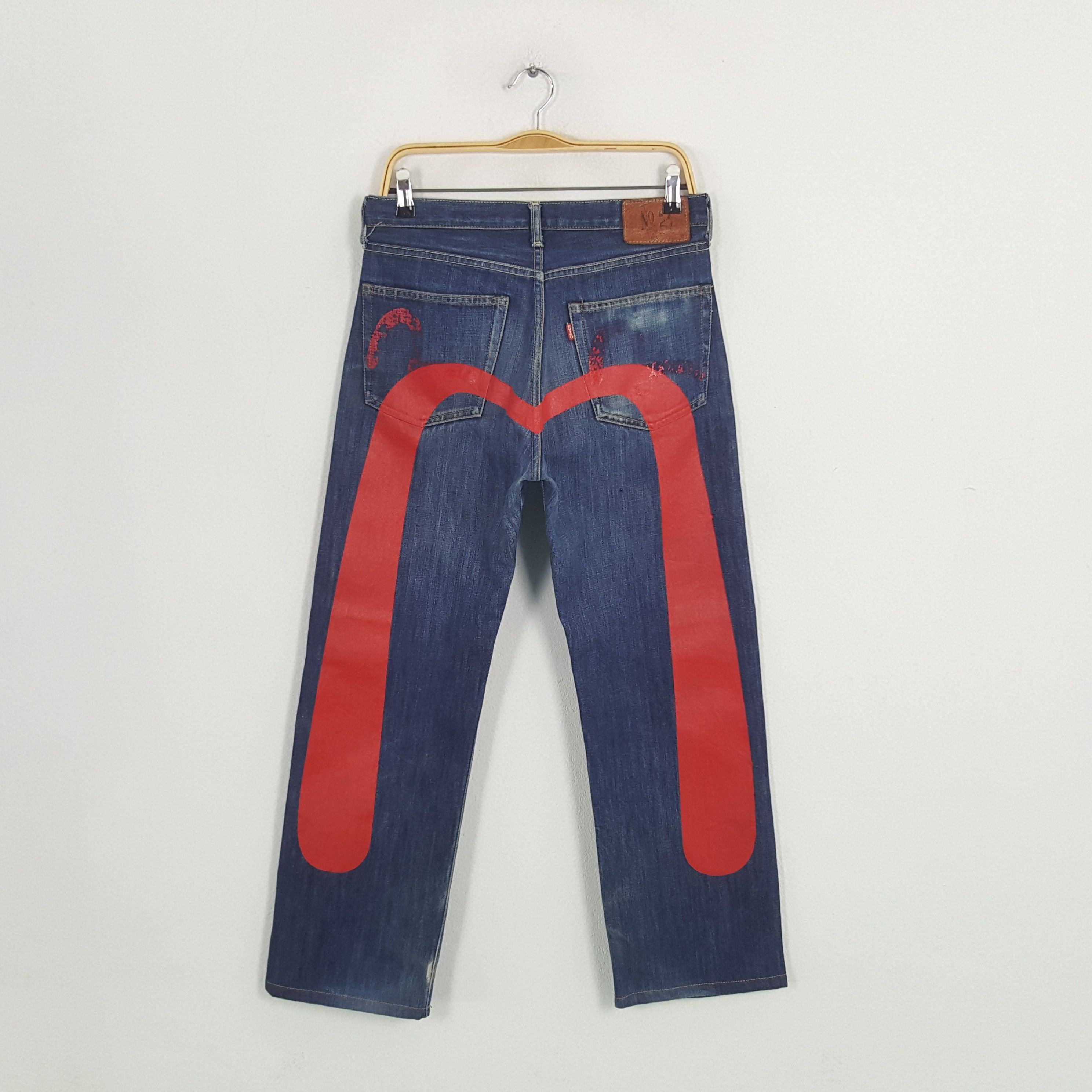 Evisu × Japanese Brand × Vintage Vintage EVISU Japanese Brand Daicock Custom Art Denim Jeans Size US 35 - 2 Thumbnail