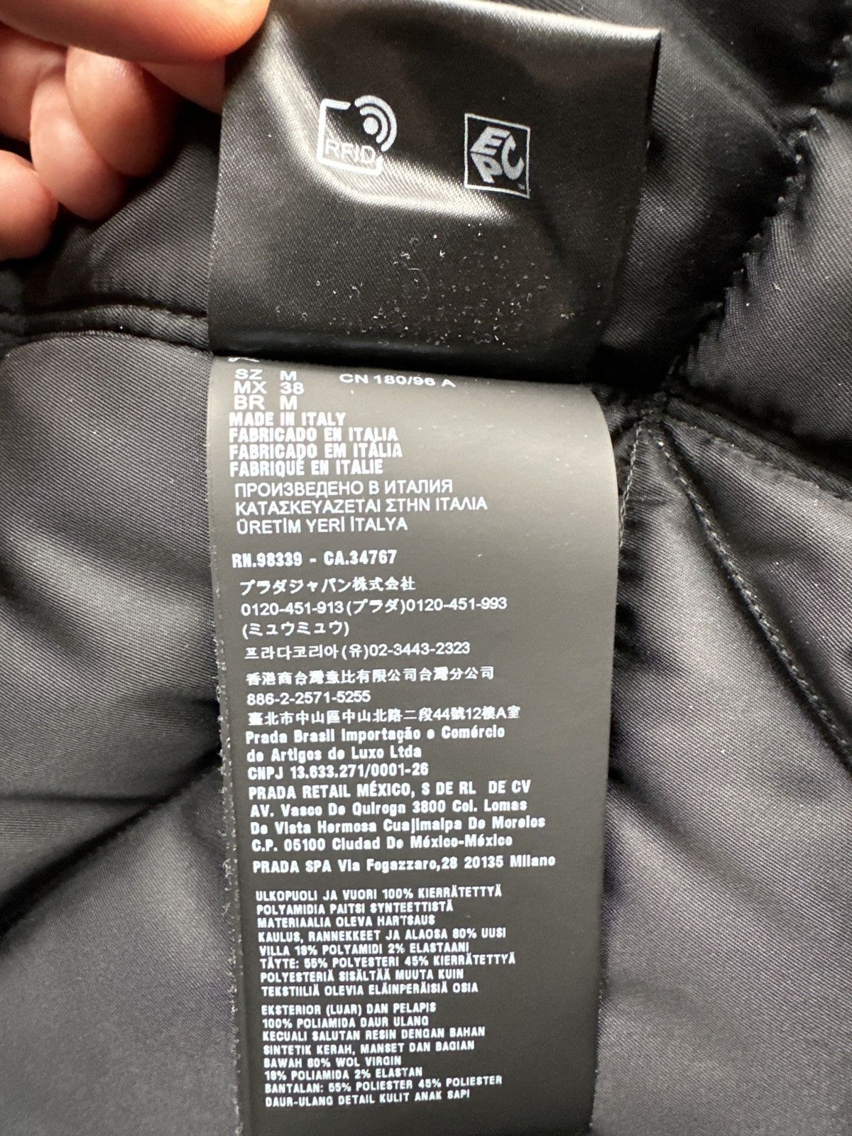 Prada Prada Oversized Bomber Jacket with belt size M Size US M / EU 48-50 / 2 - 5 Thumbnail