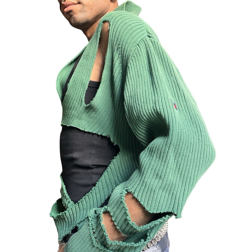 Tommy Hilfiger ASTROBOI* x Tommy Hilfiger 'Elfin' Green Ribbed Sweater - XL Size US XL / EU 56 / 4 - 3 Thumbnail