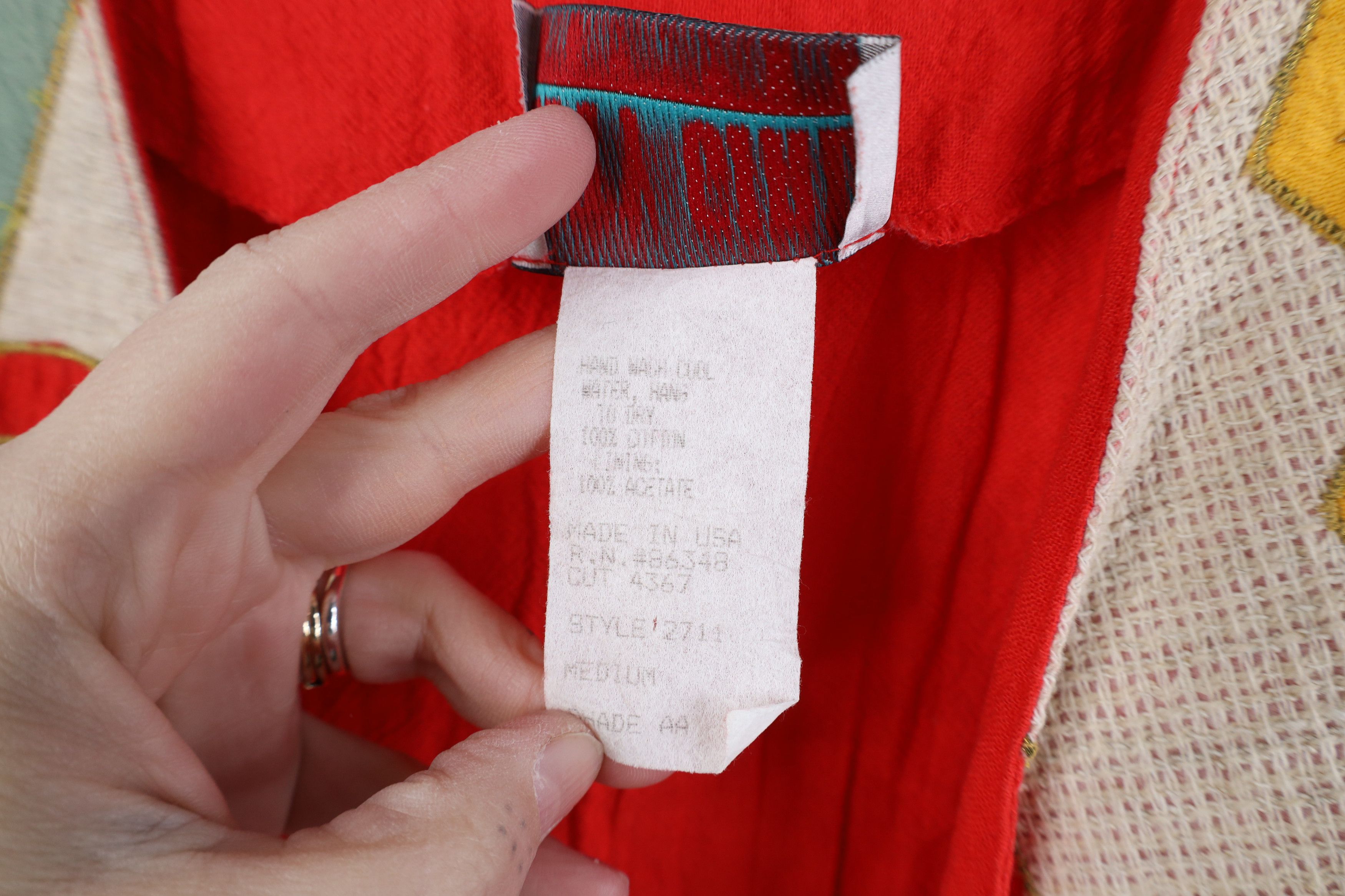 Vintage Vintage 90s Streetwear Abstract Sun Open Jacket Red USA Size M / US 6-8 / IT 42-44 - 8 Thumbnail