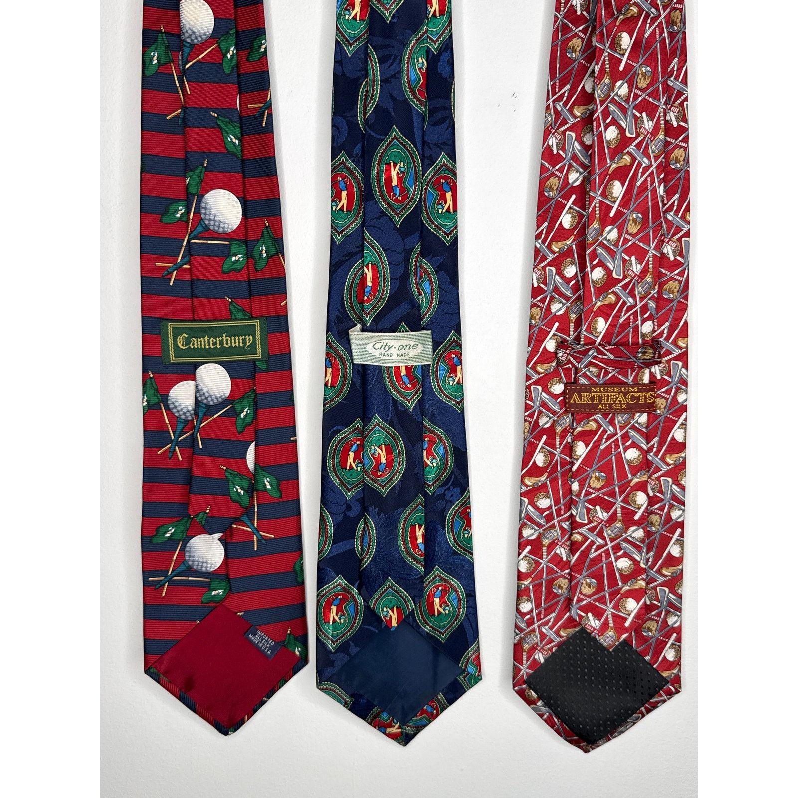 Other 1990s Golf Silk Tie Set Canterbury Museum Artifacts City-One Size ONE SIZE - 4 Thumbnail