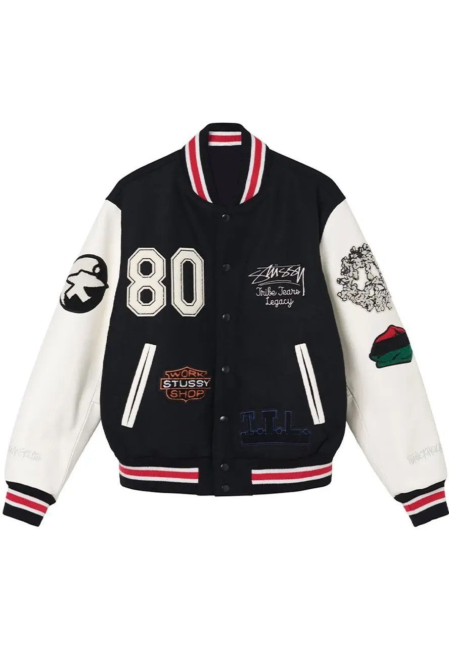Stussy Small- Stussy X Goldie Metalheadz 30 Varsity Jacket