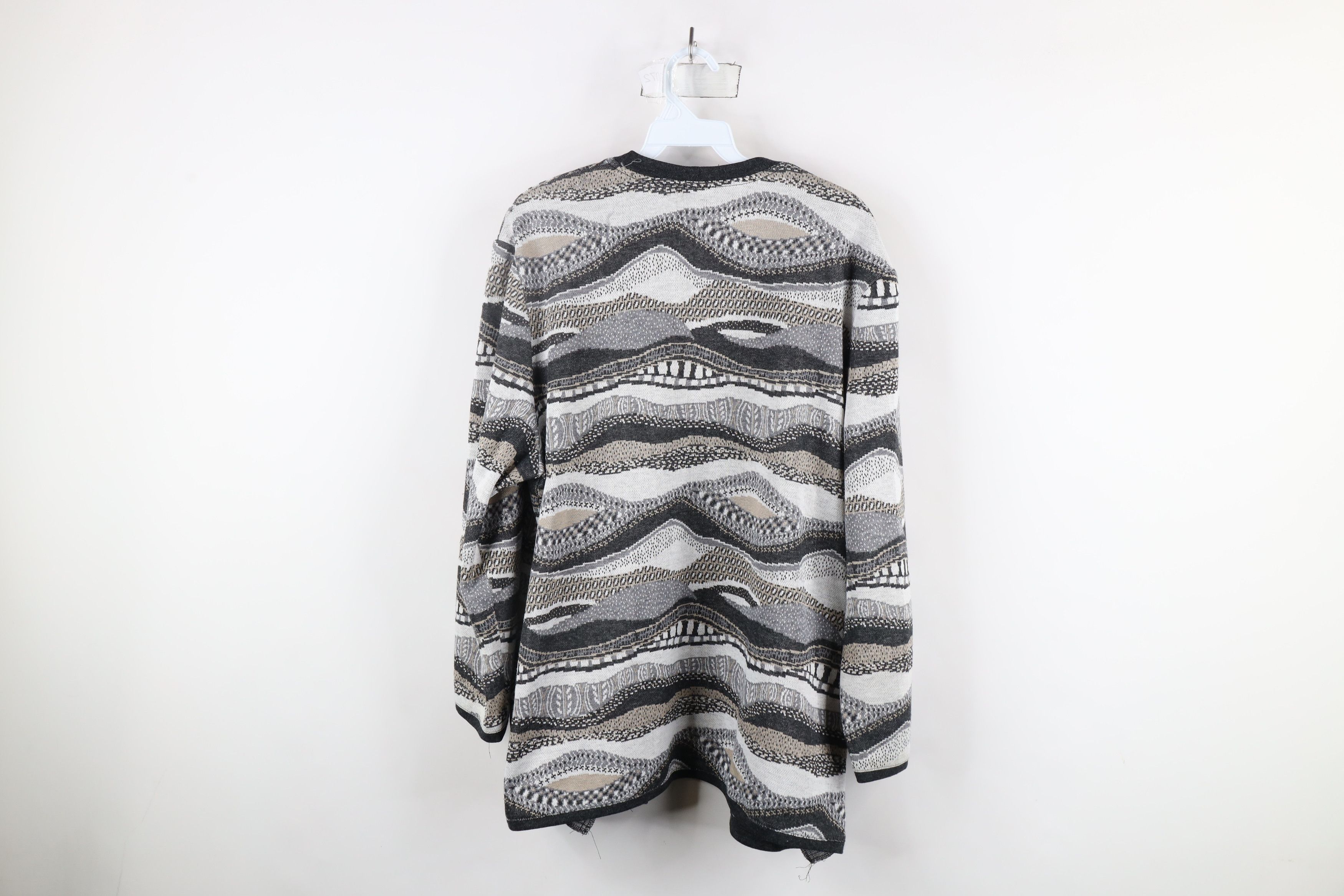 Vintage Vintage 90s Streetwear Knit Open Front Cardigan Sweater USA Size XL / US 12-14 / IT 48-50 - 12 Thumbnail