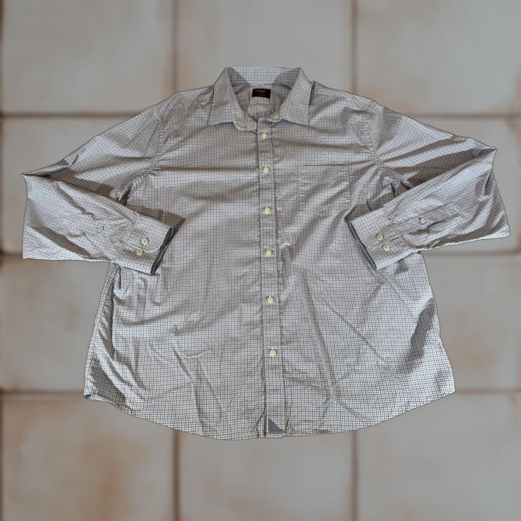 UNTUCKit UNTUCKit Shirt Men 2XL White Performance Rogers Long Sleeve Stretch Button XXL Check Size US XXL / EU 58 / 5 - 1 Thumbnail
