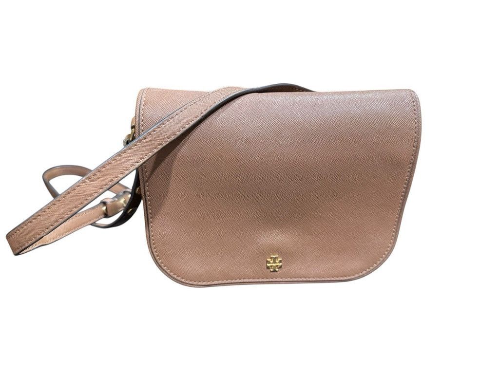 Tory Burch Tory Burch Emerson Saffiano Leather Crossbody Tan Size ONE SIZE - 1 Thumbnail