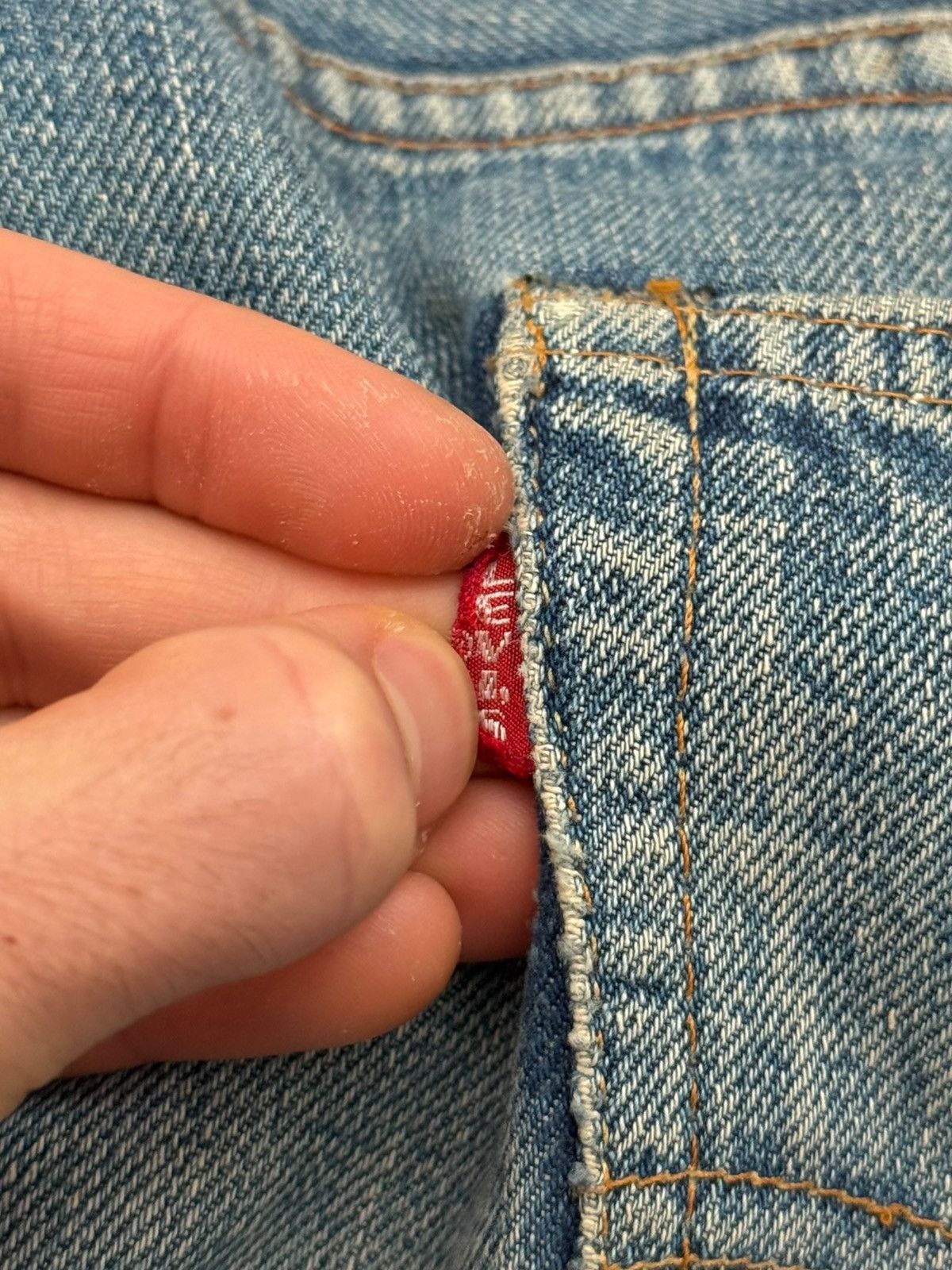 Levi's RARE OG 1960’s Big E Levi’s 501 Oil Splash Selvedge Denim Size US 38 / EU 54 - 3 Thumbnail