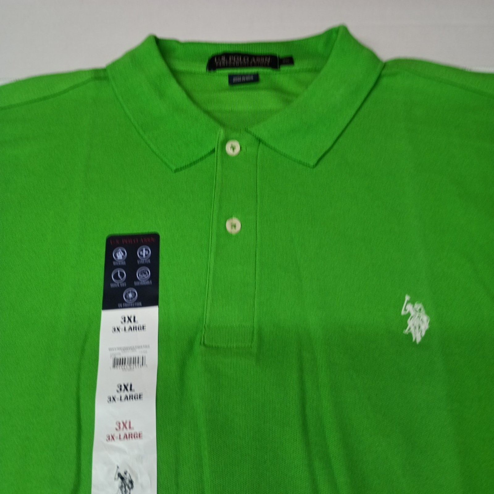 U.S. Polo Assn. U.S. Polo Assn. Performance Polo Shirt Men's Size 3XL Green Size US XXL / EU 58 / 5 - 3 Thumbnail