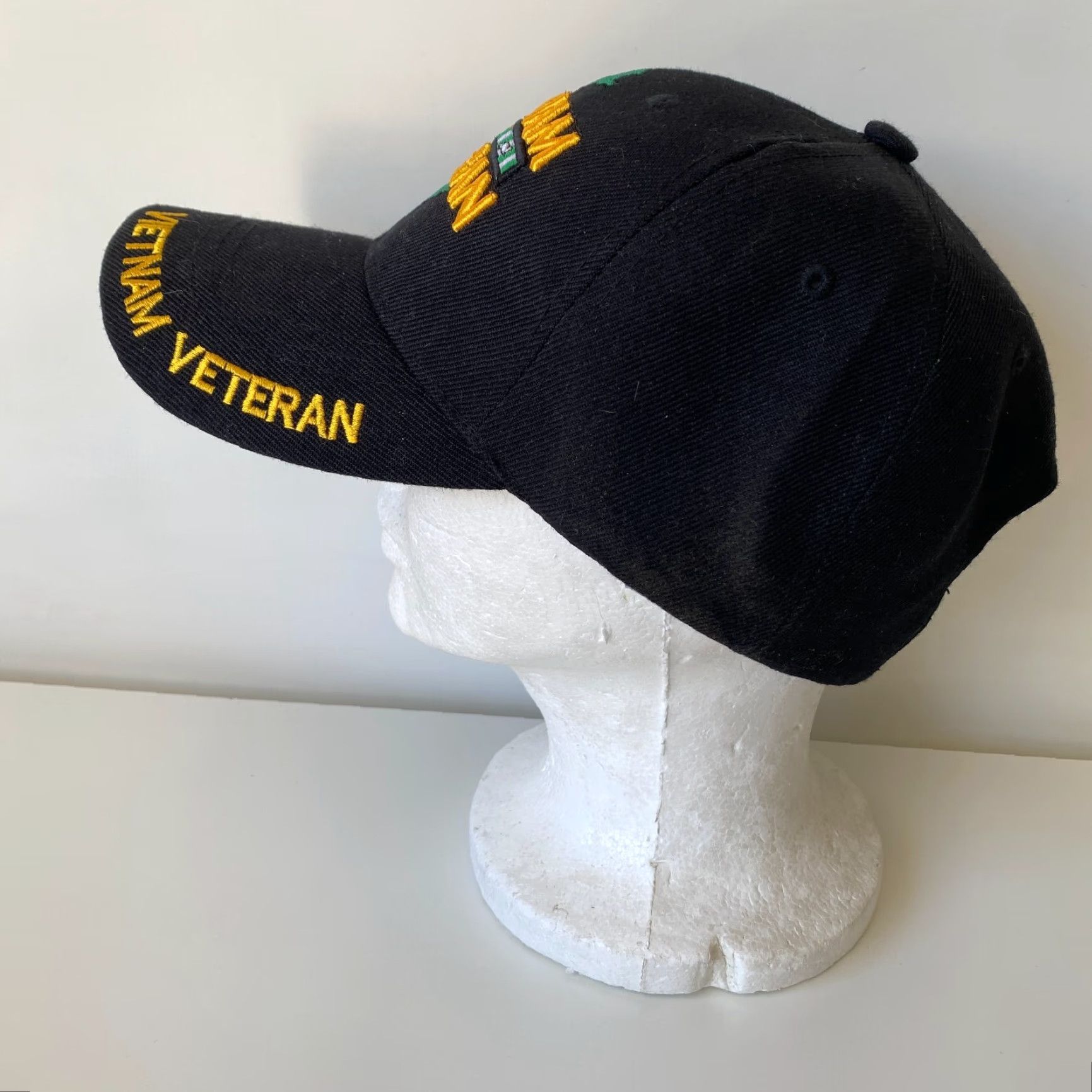 Logo 7 VINTAGE US Warriors Vietnam Veteran Vet Black Big Embroidered Logo Strapback Hat Size ONE SIZE - 3 Thumbnail