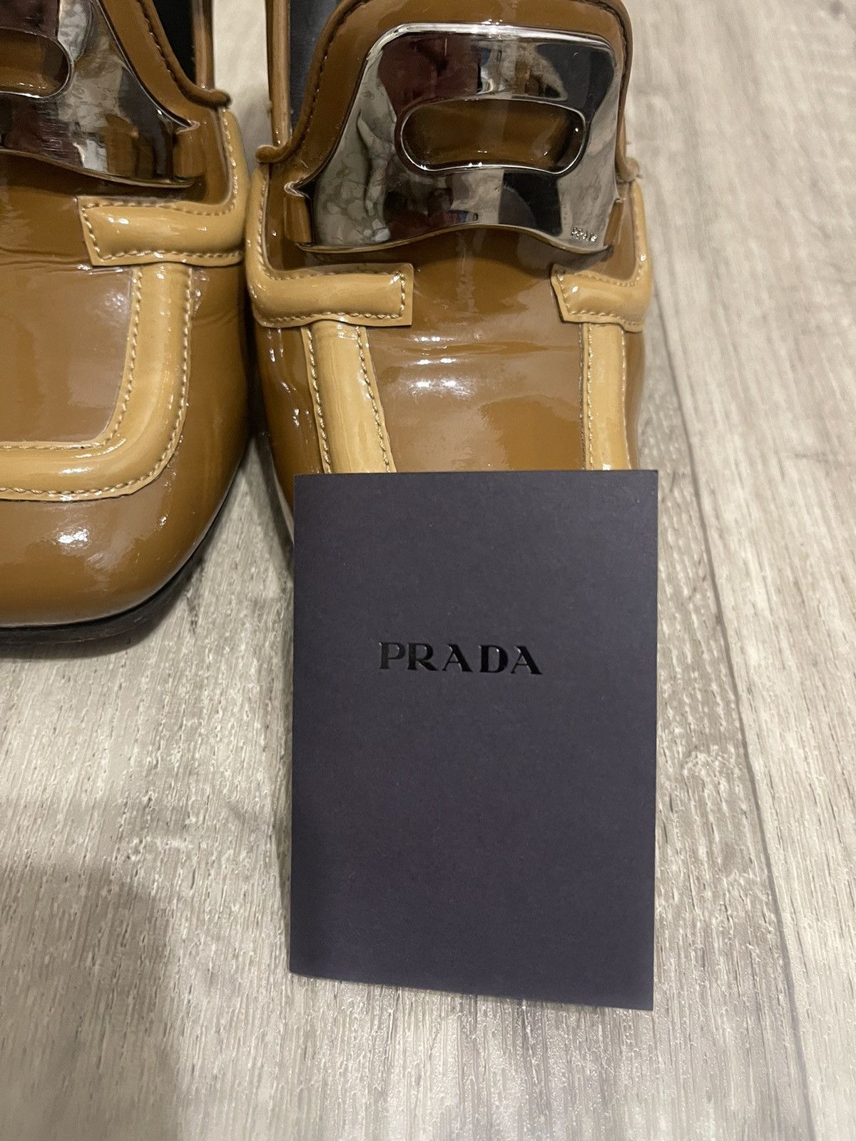 Prada PRADA CALZATURE DONNA PATENT LEATHER HEELS CAMELLO SIZE 39 Size US 9 / IT 39 - 17 Thumbnail
