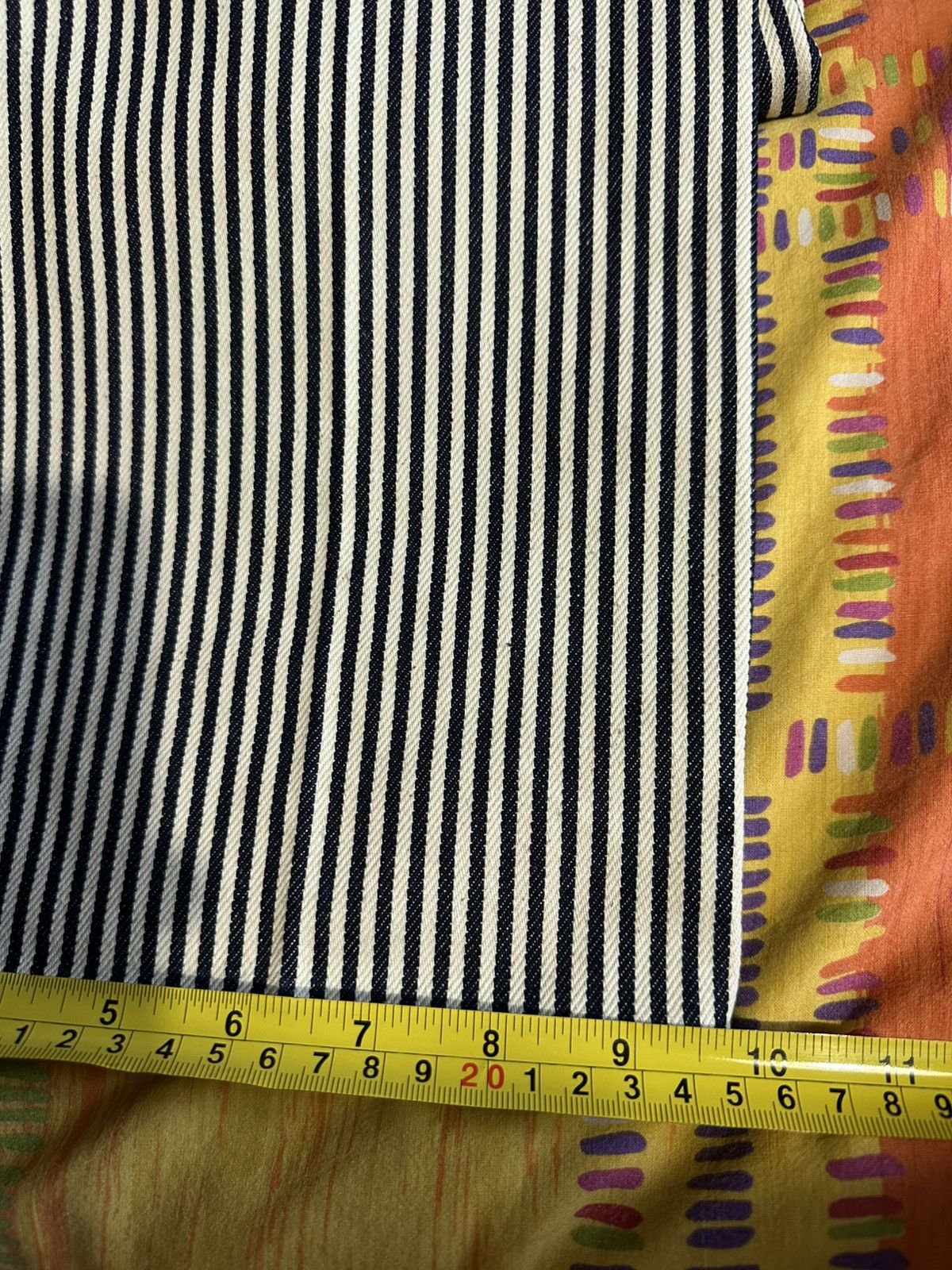 Celine [30fits31] Celine hickory striped flared jeans Size US 31 - 17 Thumbnail