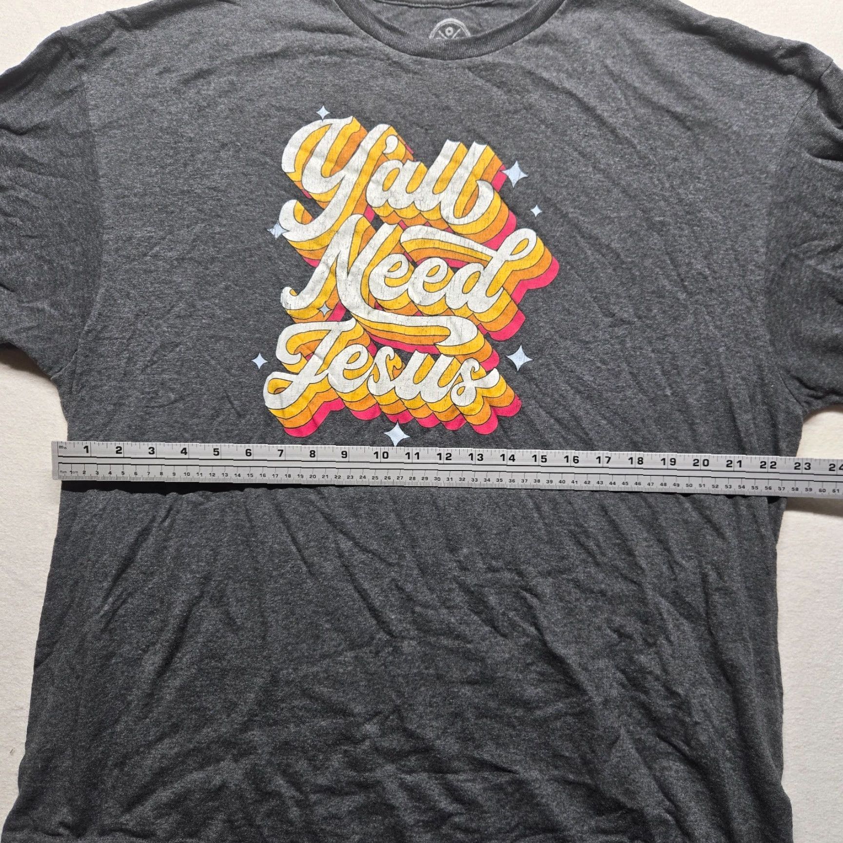 Etro Y'all Need Jesus Retro Graphic Tee Shirt Short Sleeve Grey Adult Men's XXL 2XL Size US XXL / EU 58 / 5 - 4 Thumbnail