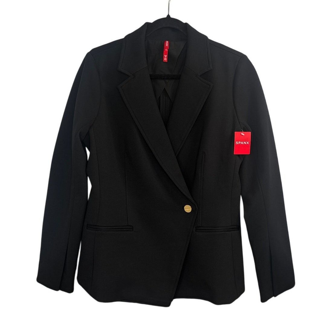 Spanx NWT Spanx Perfect Asymmetrical Tailored Classic Black Blazer Size S / US 4 / IT 40 - 4 Thumbnail