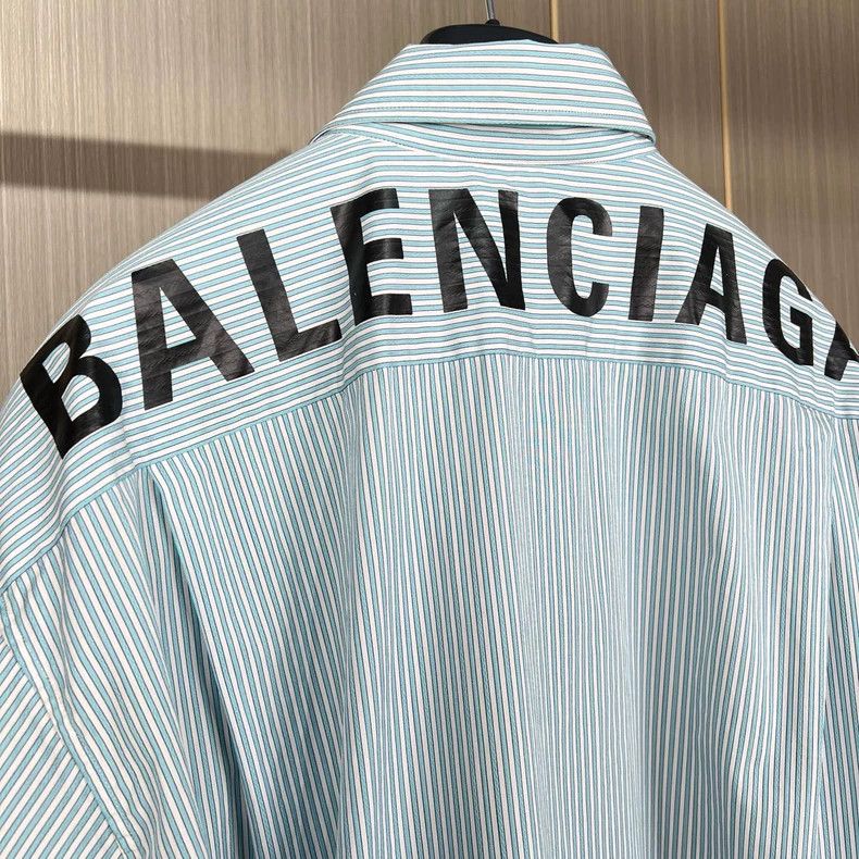Balenciaga Balenciaga size 38 Back Letter Stripe Shirt 2502-Nextarrow Size US L / EU 52-54 / 3 - 5 Thumbnail