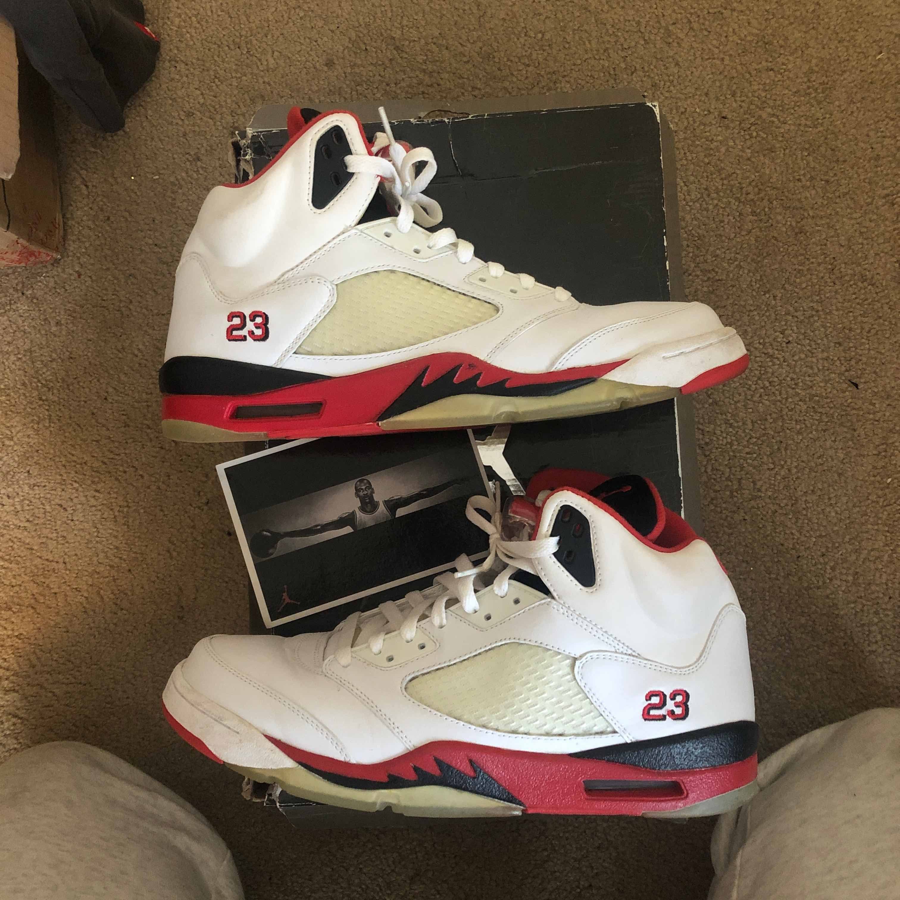 HOT White Jordan Fire Red 2006 Air Jordan Retro Fire Red 2006