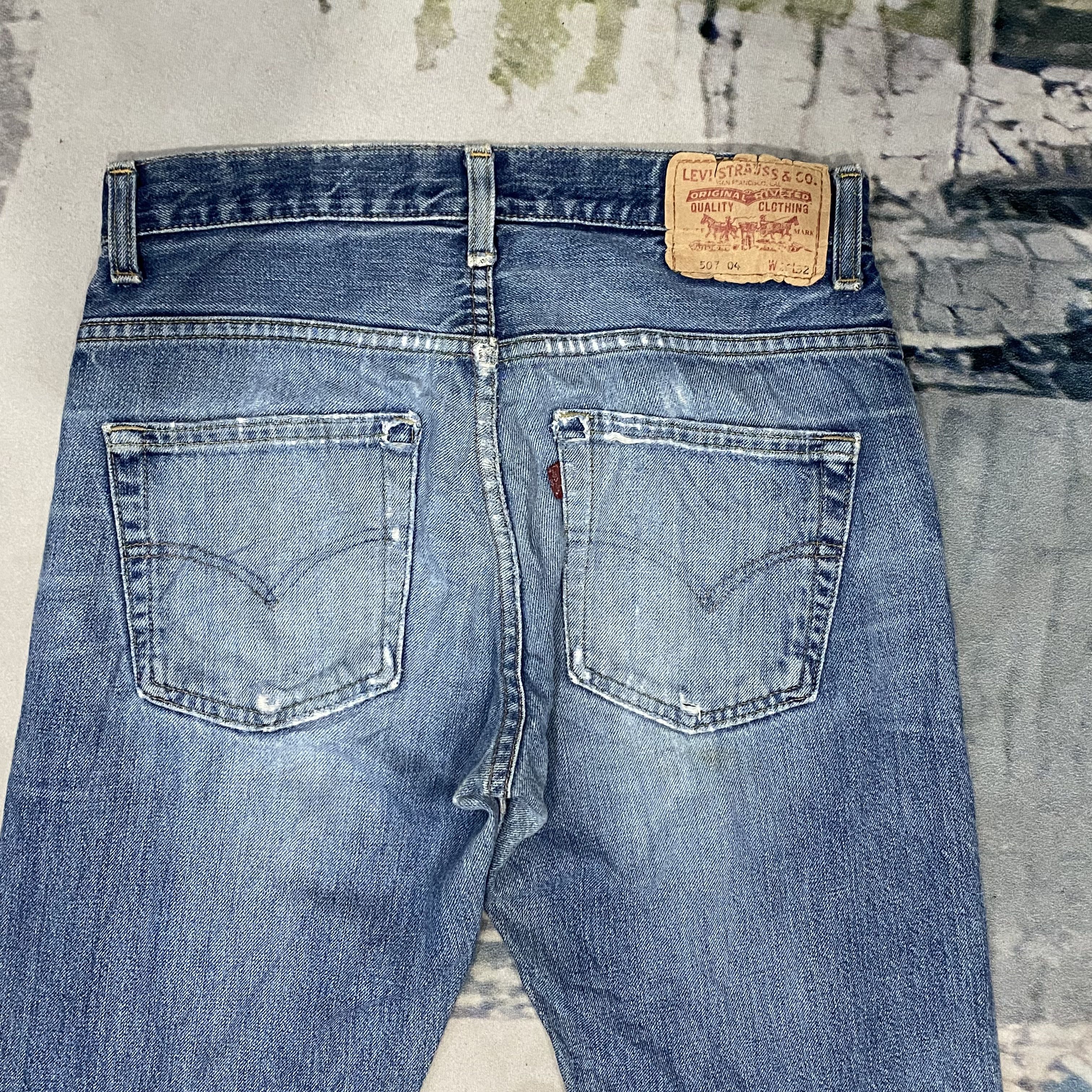 Levi's 🔥 Vintage Levis 507 Distress Aging Bootcut Denim Size US 29 - 7 Thumbnail