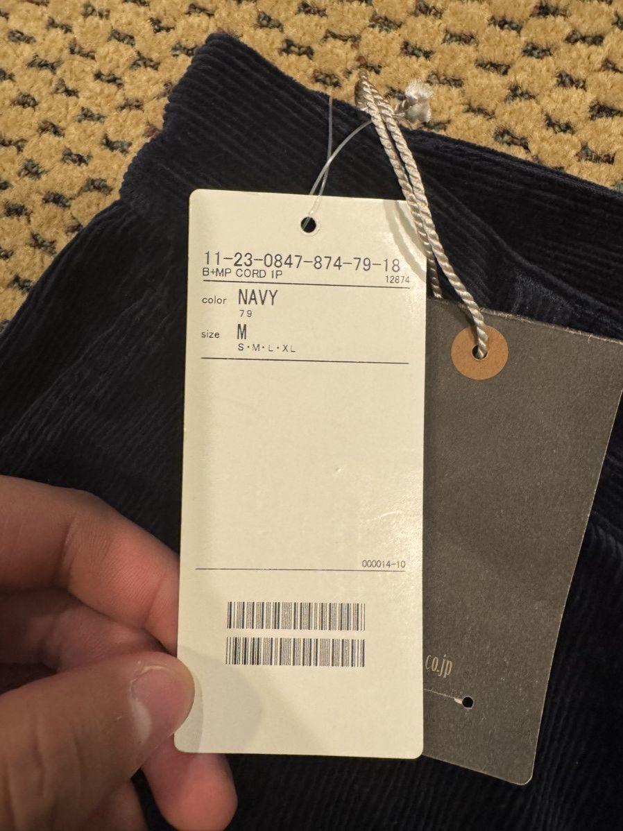 Beams Plus NWT Beams + (plus) Pleated Cuffed Hem Blue Corduroys Mens M Size US 32 / EU 48 - 7 Thumbnail