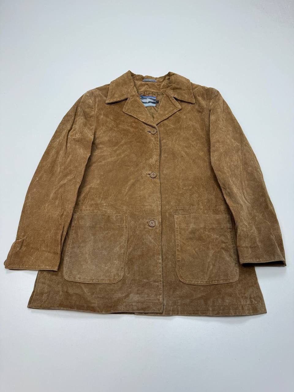 Vera Pelle Vintage Italian Suede Leather Coat by Tentazioni di Pelle Size US M / EU 48-50 / 2 - 1 Thumbnail