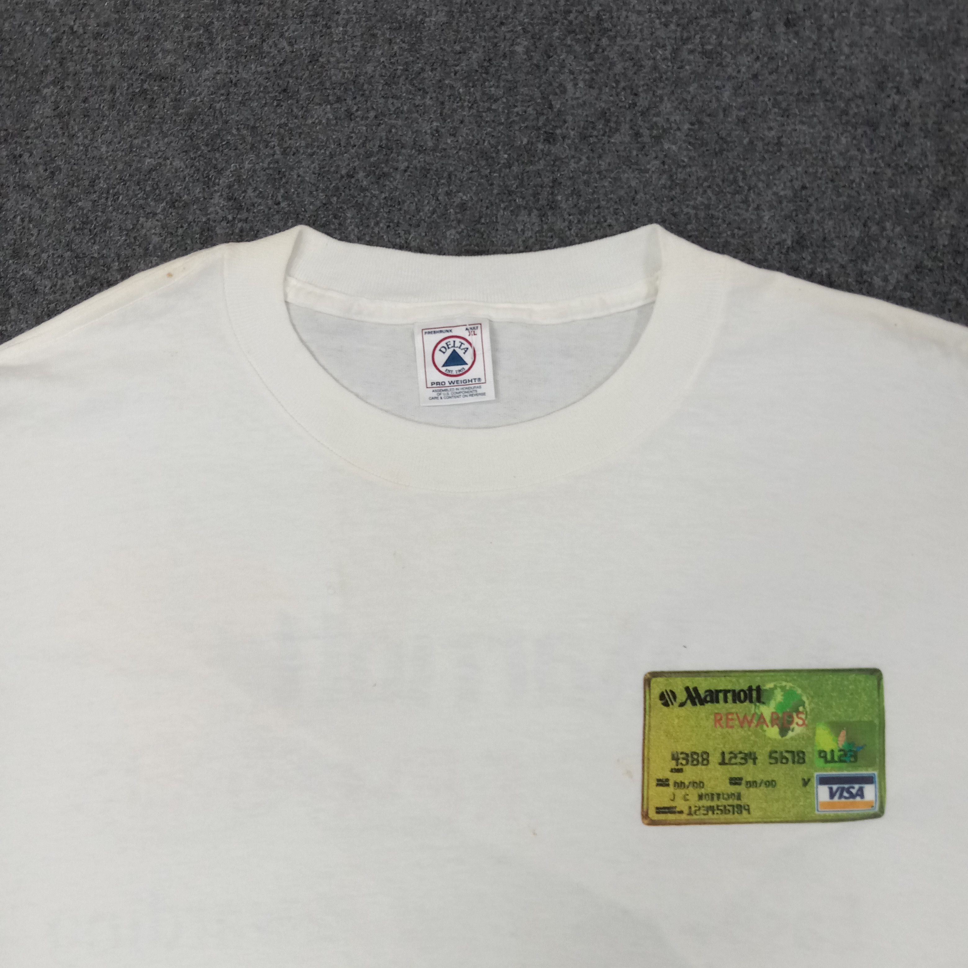 Delta Vintage 90's Marriott Rewards American Mastercard Tshirt Size US XL / EU 56 / 4 - 5 Thumbnail