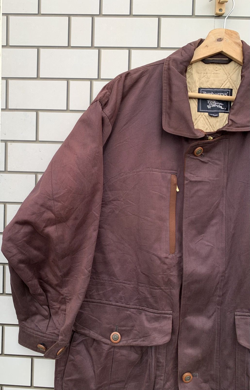 Burberry Vintage Burberrys Sun Faded Bomber Jacket Size US M / EU 48-50 / 2 - 7 Thumbnail
