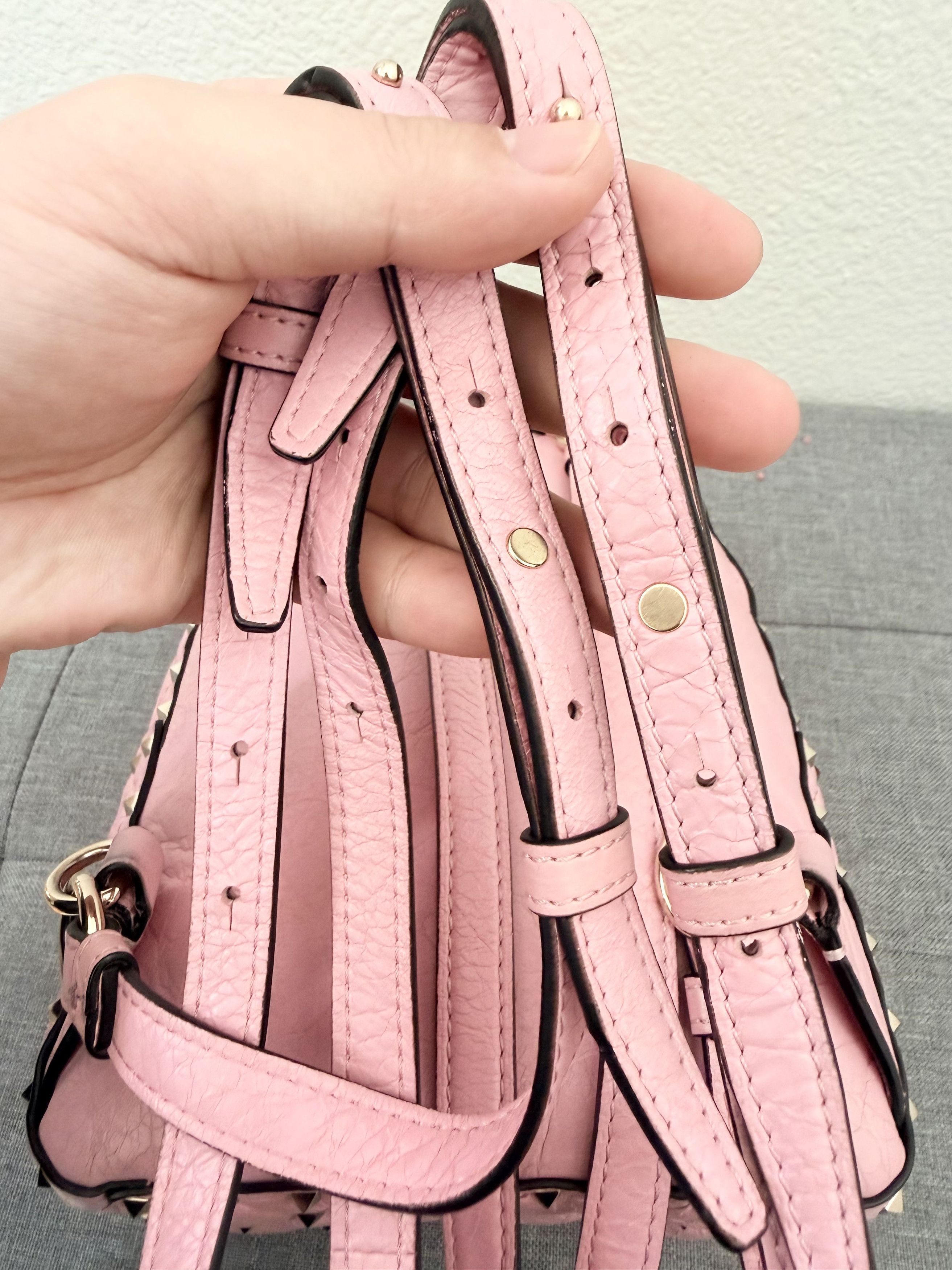 Other Authentic Valentino Rockstud Pink Mini Backpack Size ONE SIZE - 8 Thumbnail