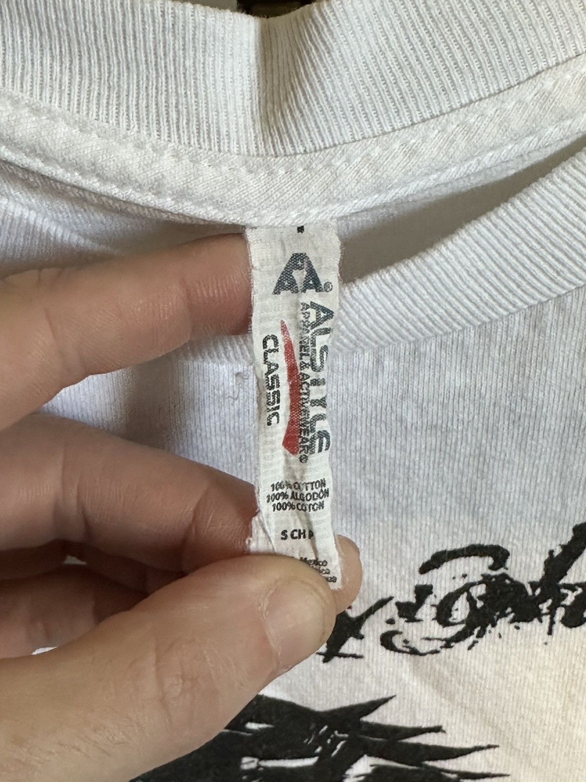 Band Tees AMERICAN NIGHTMARE drummer skeleton vintage white t-shirt Size US S / EU 44-46 / 1 - 5 Thumbnail