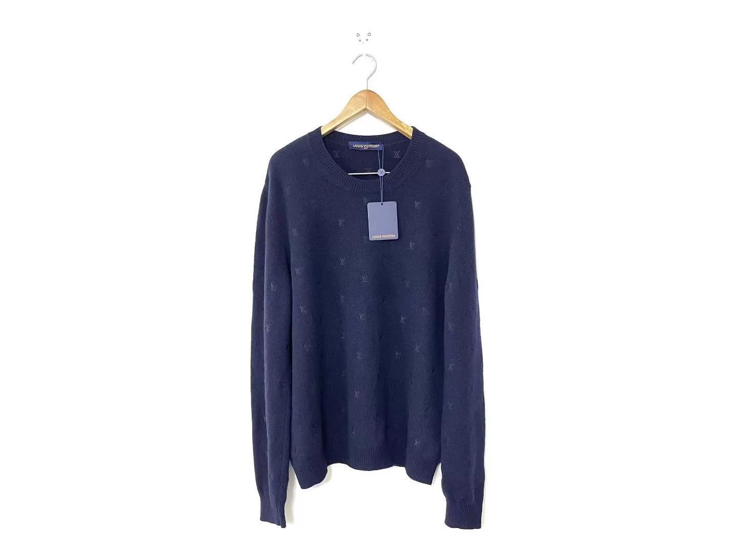 Louis Vuitton Blue Patterned Long-Sleeve Sweater XXL Size US XXL / EU 58 / 5 - 1 Thumbnail