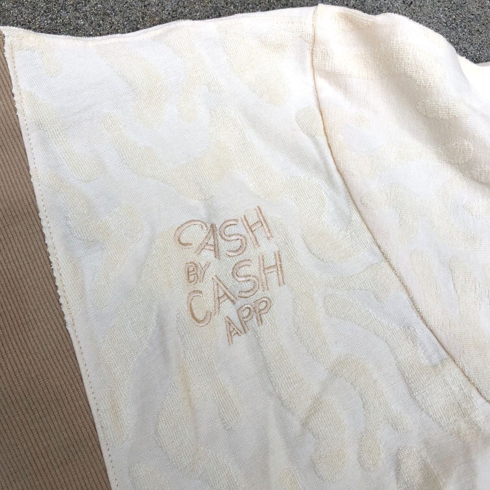 CLOT CASH BY CASH APP Fuzzy Terry Cloth Shirt MED Men's Short Sleeve Beige NWT Top Shirt Size US M / EU 48-50 / 2 - 3 Thumbnail