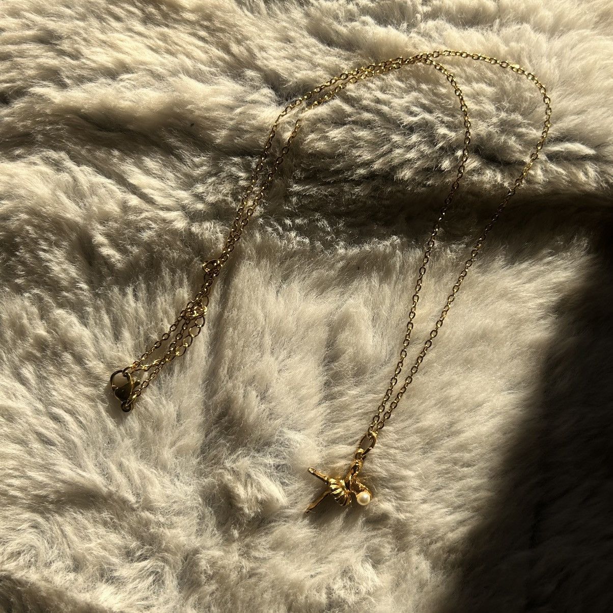 Vintage Vintage gold plated pearl accent ballerina pendant necklace Size ONE SIZE - 5 Thumbnail