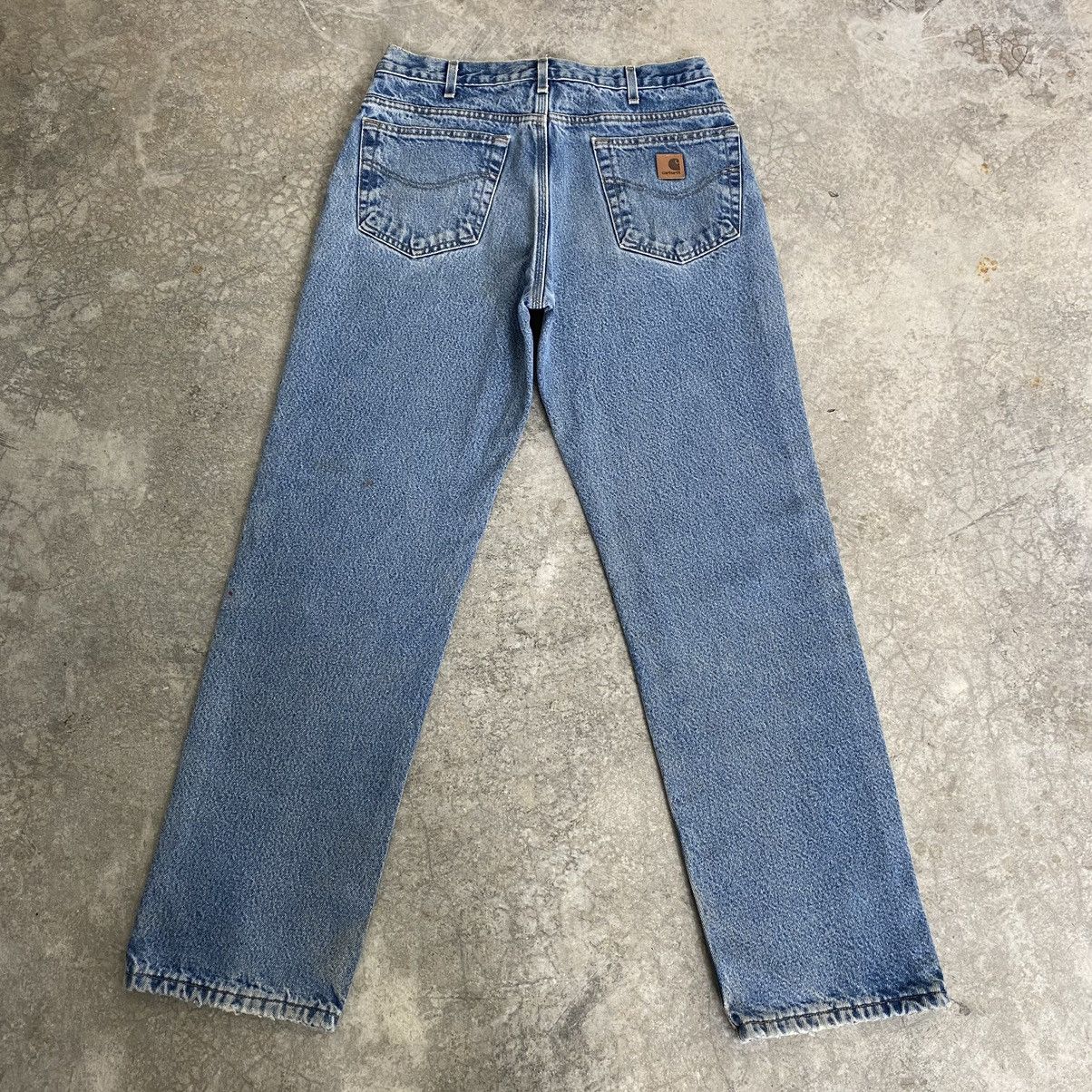 VTG Carhartt Blanket Lined Relaxed Fit Light Blue Jeans