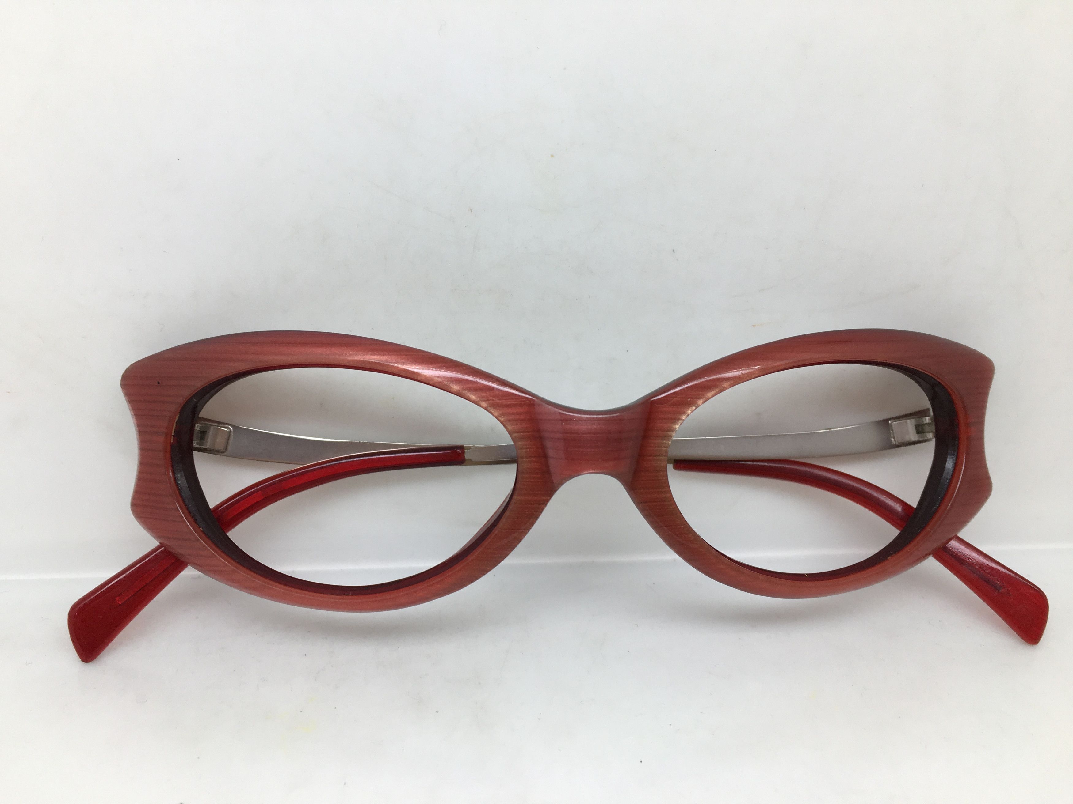 Other Handmade Red Acetate Cat Eye Eyeglasses Frame Size ONE SIZE - 7 Thumbnail
