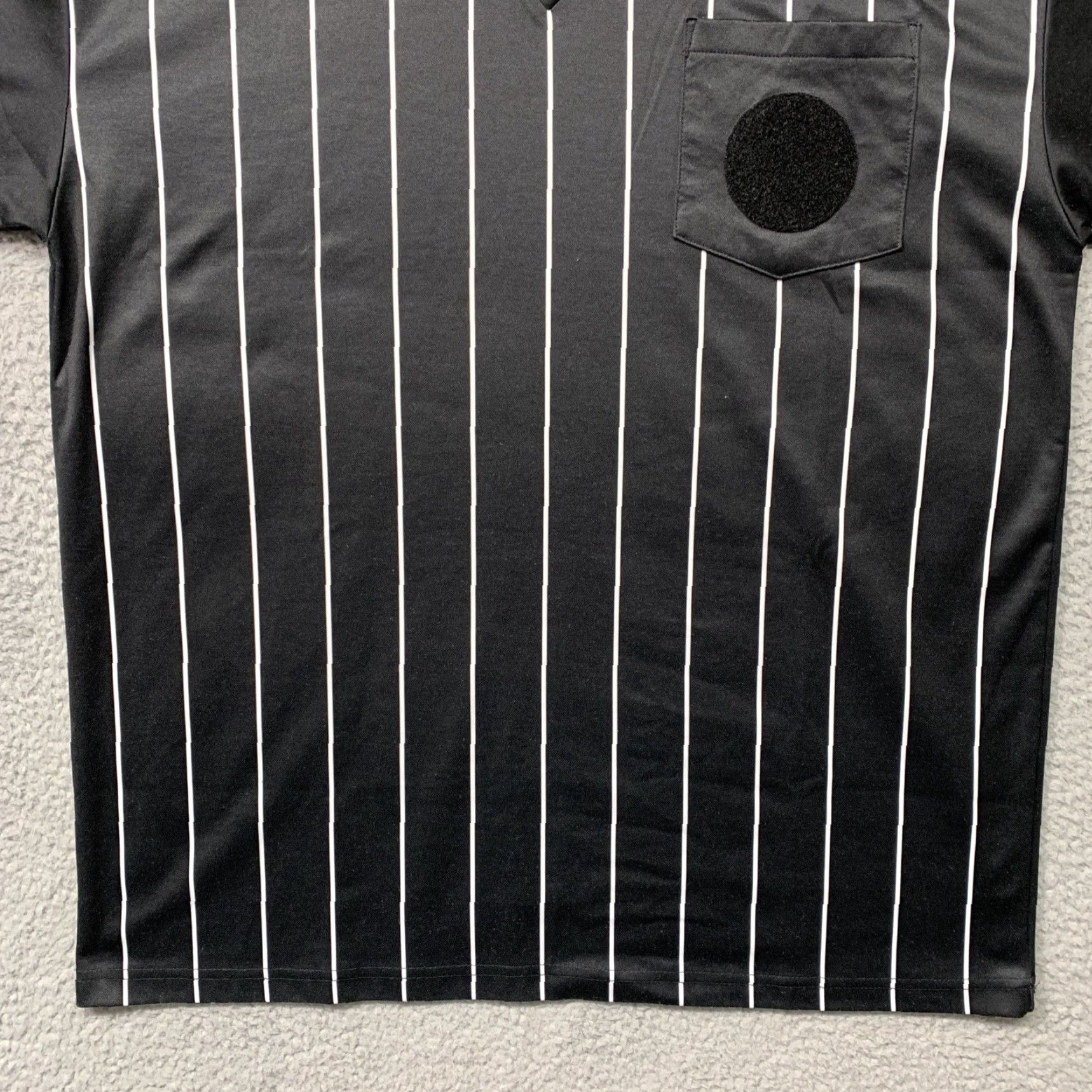 X-LARGE Ref Gear Men’s Uniform Shirt Black White Stripes Size XL 1 Pocket Collared Pullover Short Sleeve Size US XL / EU 56 / 4 - 3 Thumbnail