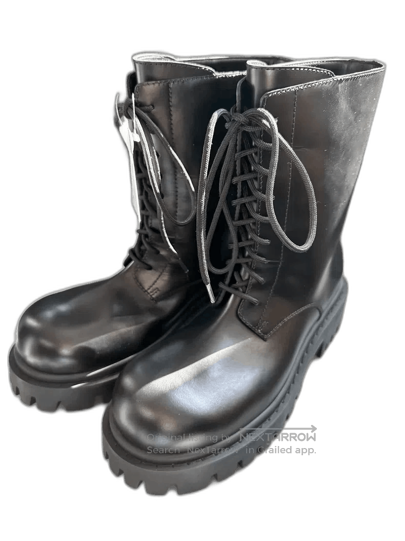 Balenciaga Balenciaga Sergent Leather Boots. Size US 10 / EU 43 - 1 Thumbnail