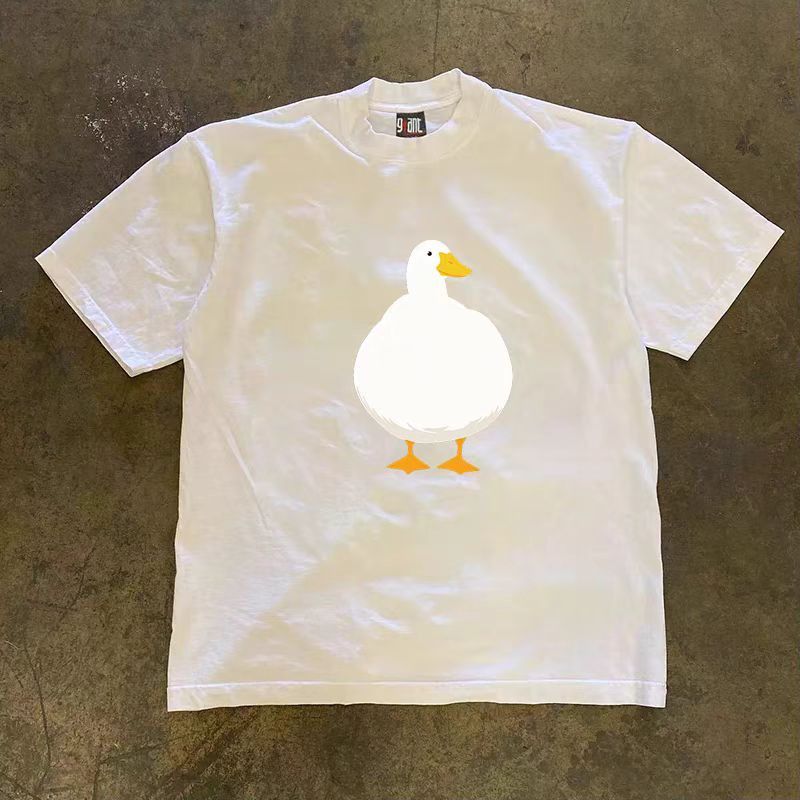 Vintage Cartoon duck print casual retro loose t-shirt Size US M / EU 48-50 / 2 - 1 Thumbnail