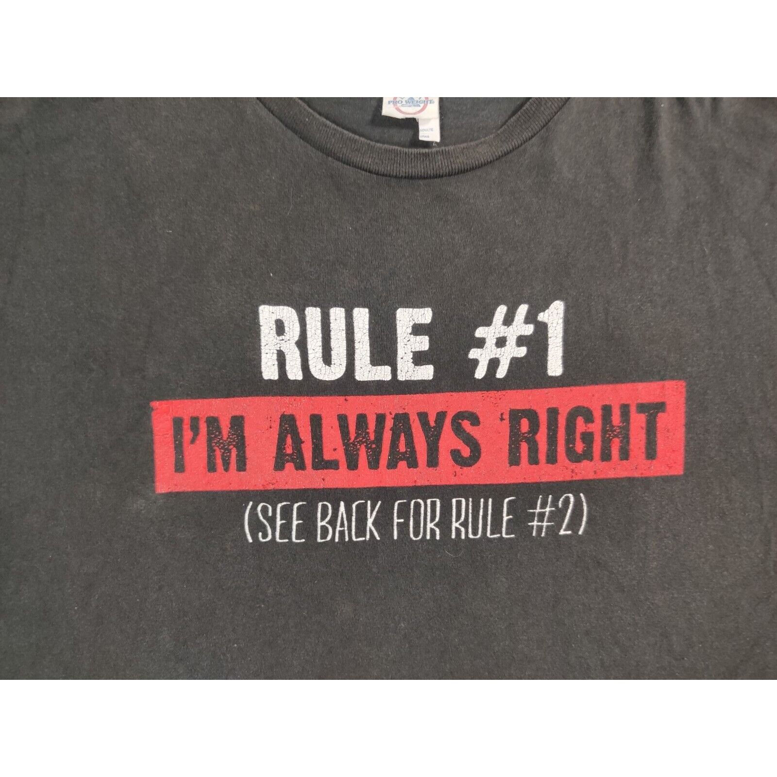 Delta Funny Novelty Shirt Adult Mens 2XL XXL Black Im Always Right Size US XXL / EU 58 / 5 - 2 Thumbnail