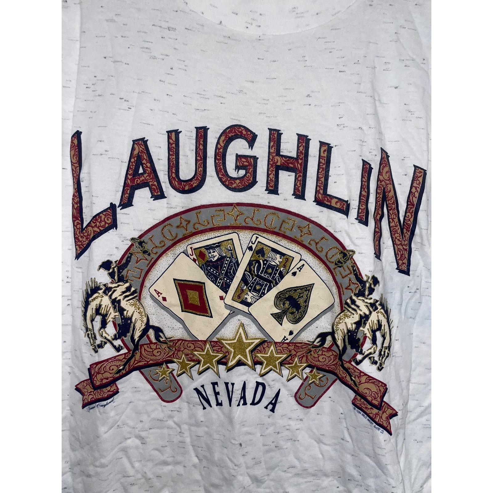 Vintage Vintage Laughlin Nevada Casino Graphic White Speckled Shirt Size US L / EU 52-54 / 3 - 2 Thumbnail