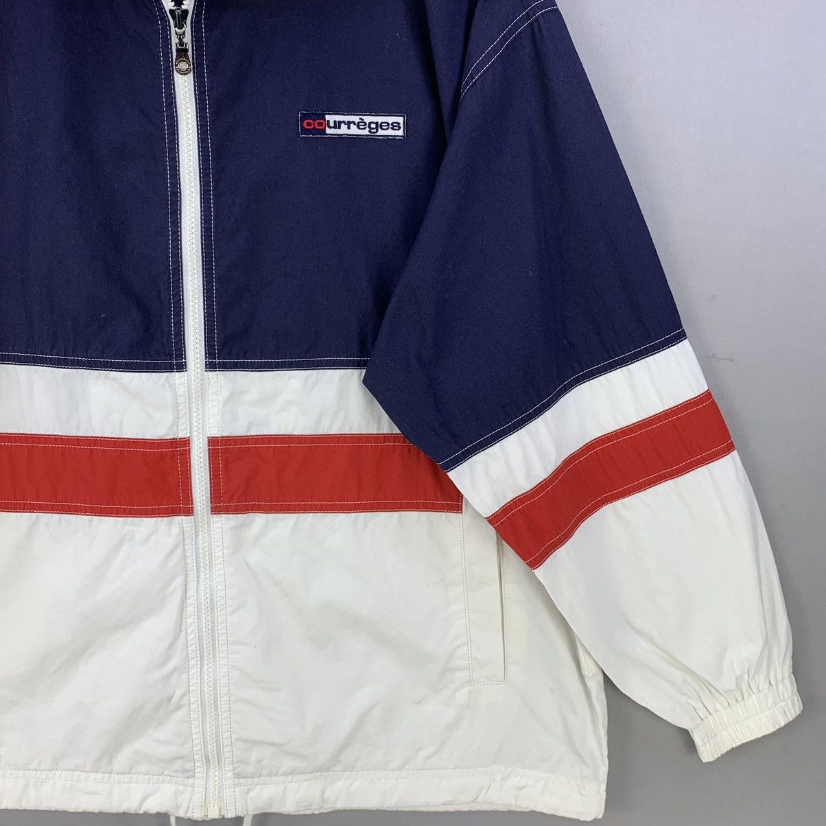 Courreges Vintage Courreges Paris USA Flag Colour Zipper Jacket Size US XL / EU 56 / 4 - 6 Thumbnail