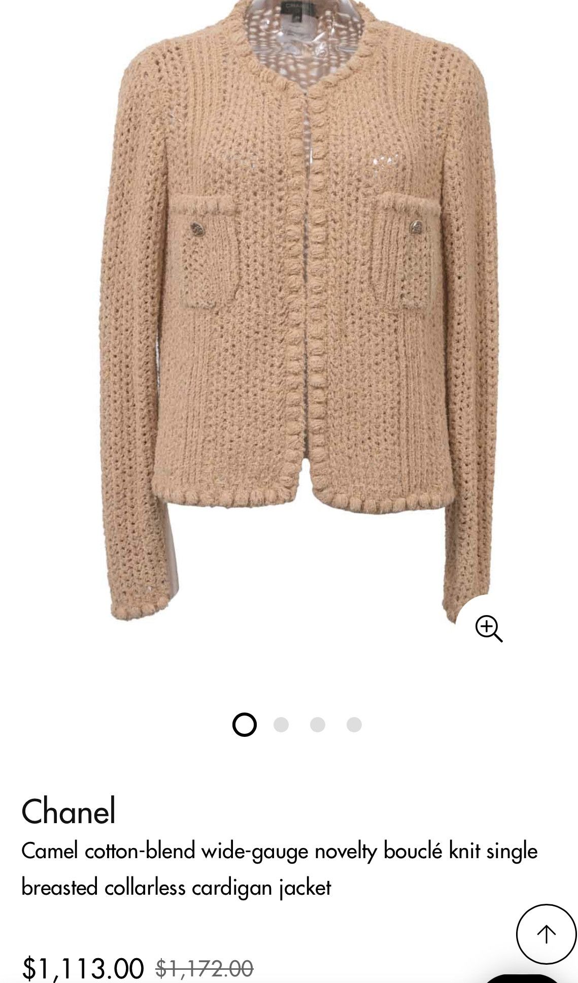 Chanel Chanel Cotton Blend Collarless Cardigan Jacket Size XS / US 0-2 / IT 36-38 - 4 Thumbnail